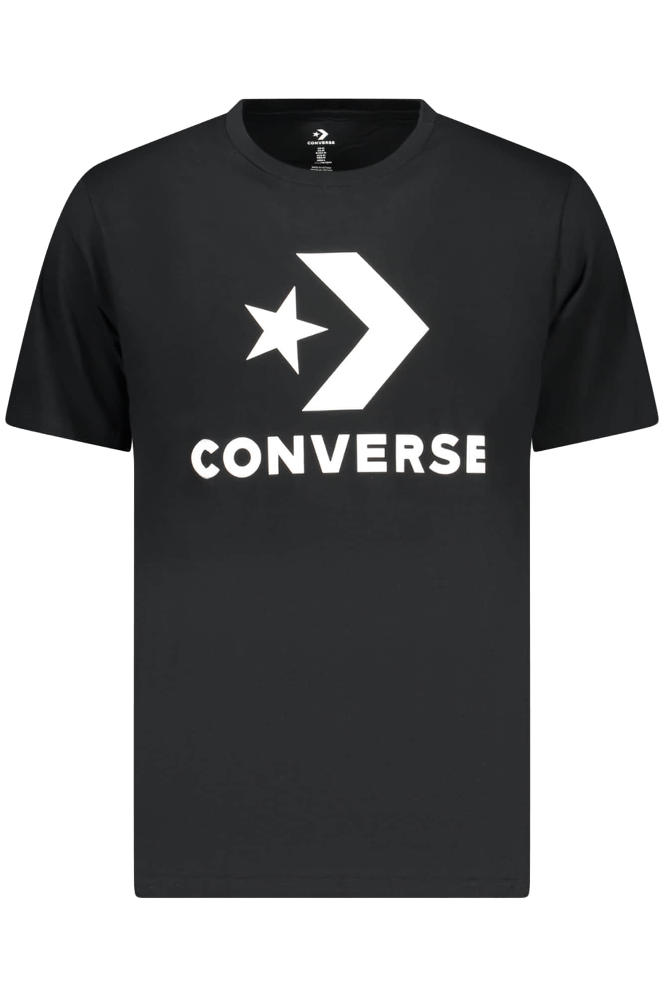 Converse Hombre Manga Corta T-Camisa, Negro
