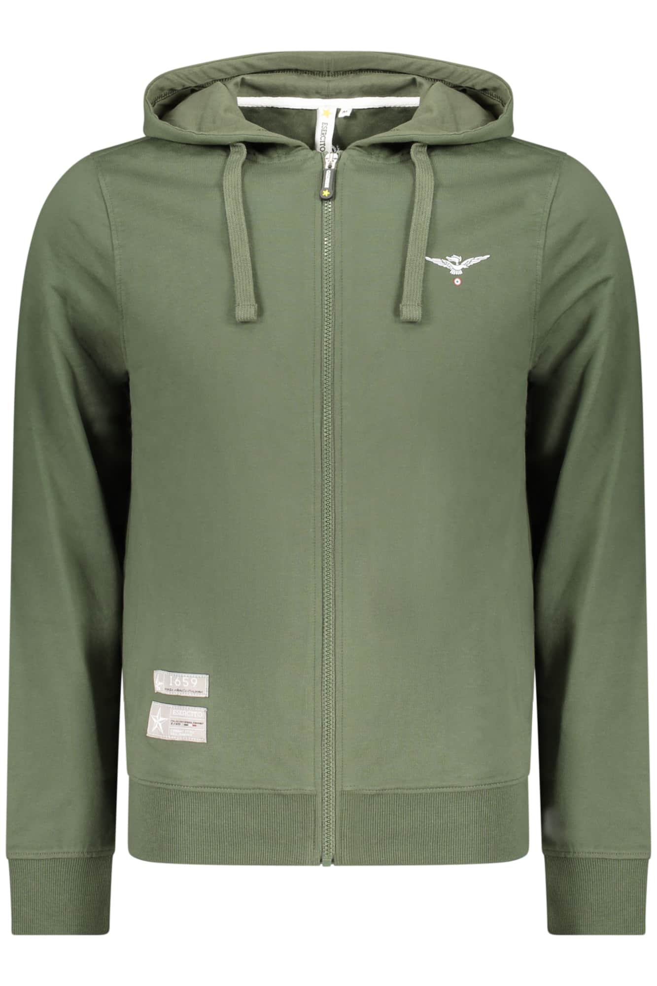 Military academy hombre blanco con cremallera sudadera
