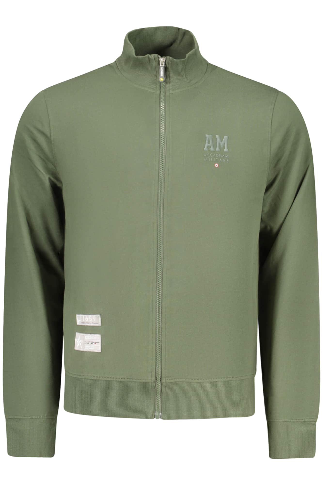 Military academy hombre blanco con cremallera sudadera
