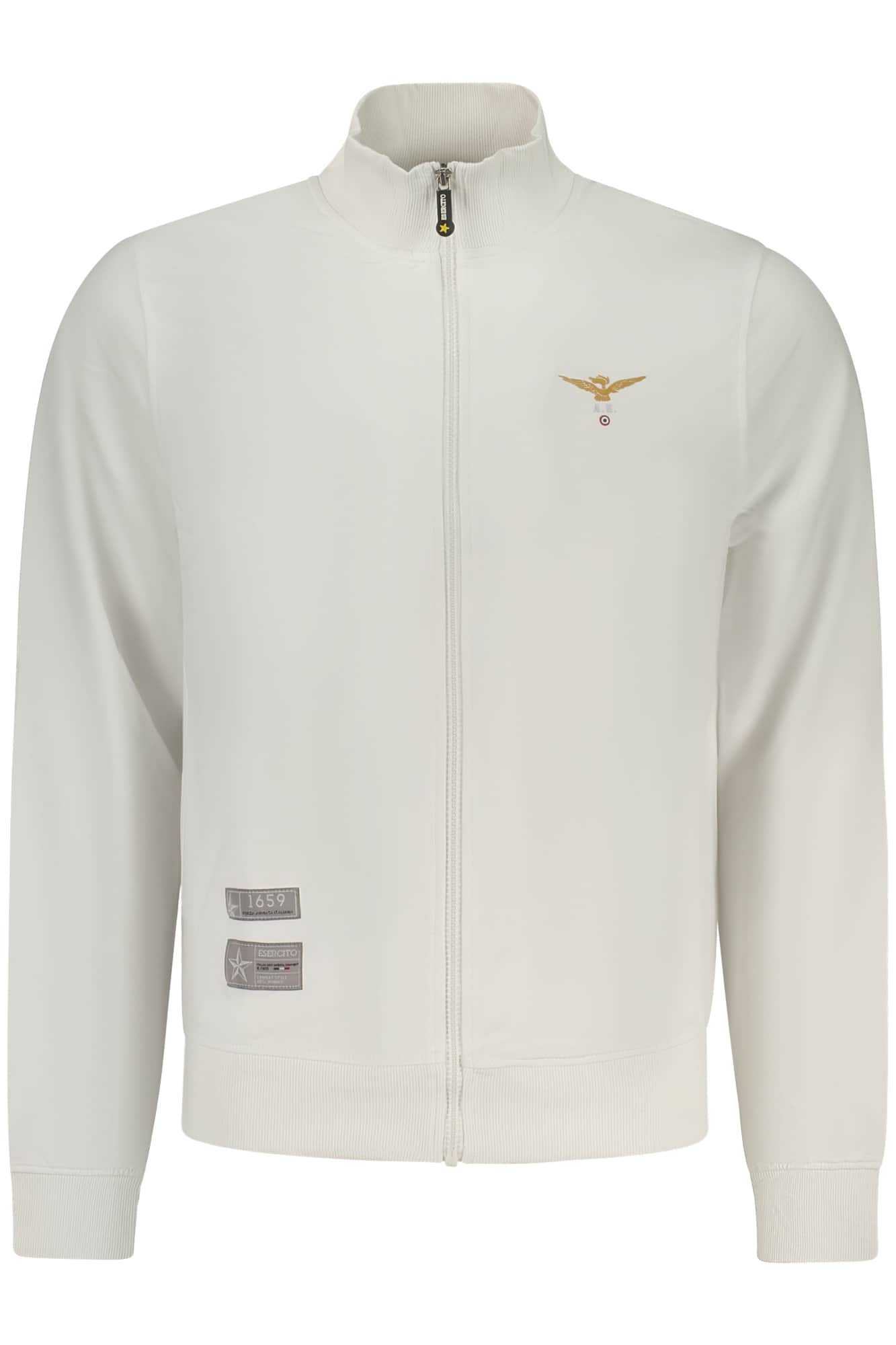 Military academy hombre negro con cremallera sudadera
