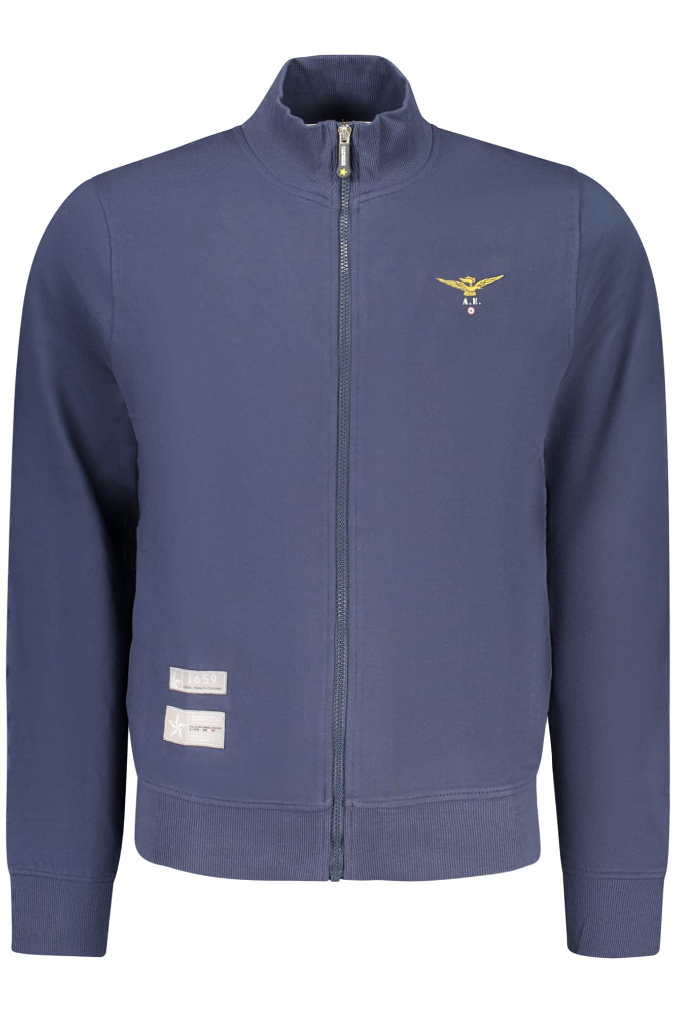 Military academy hombre negro con cremallera sudadera