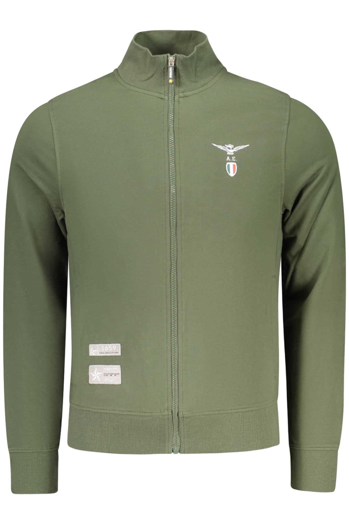 Military academy hombre negro con cremallera sudadera
