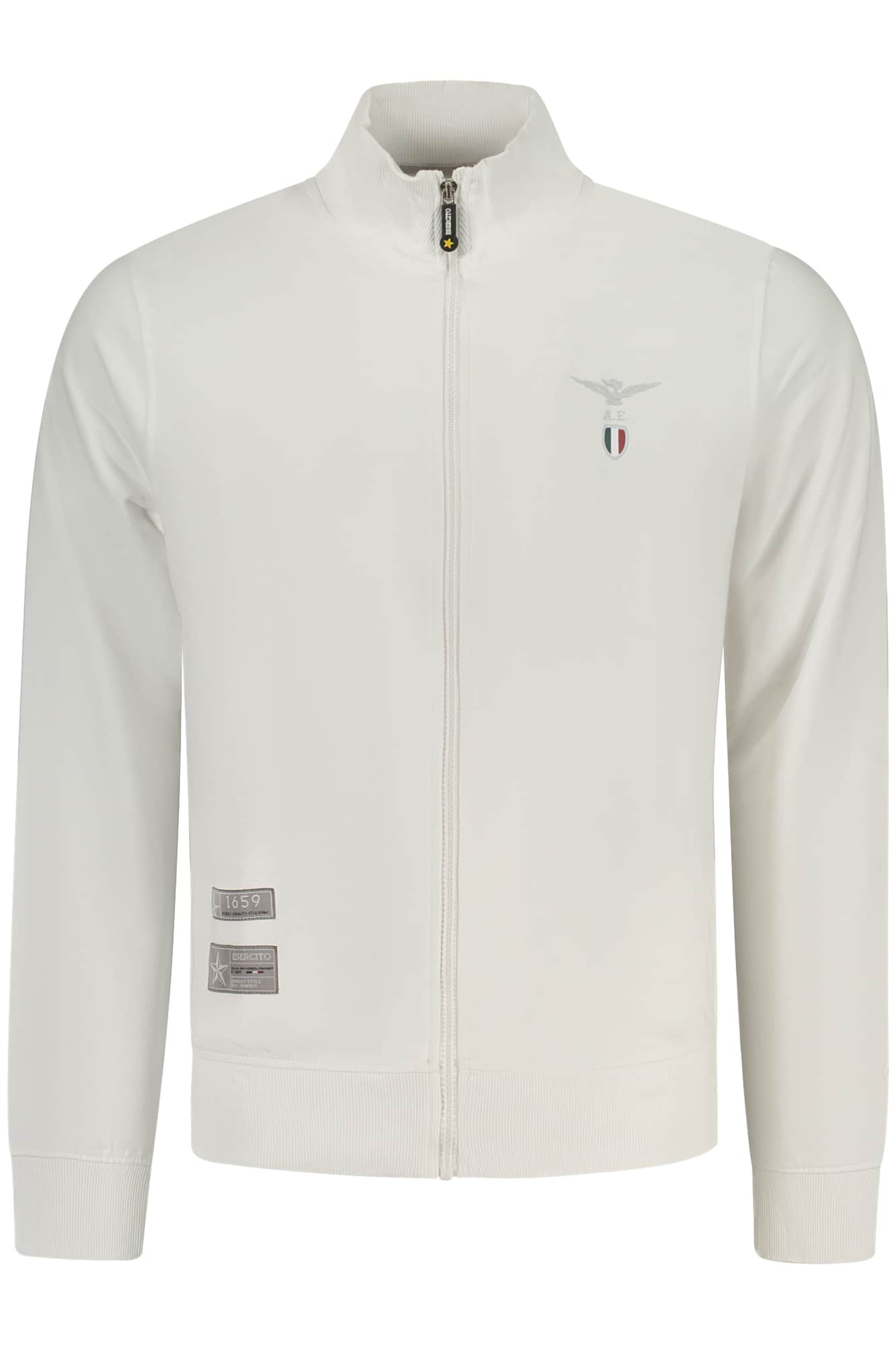 Military academy hombre negro con cremallera sudadera