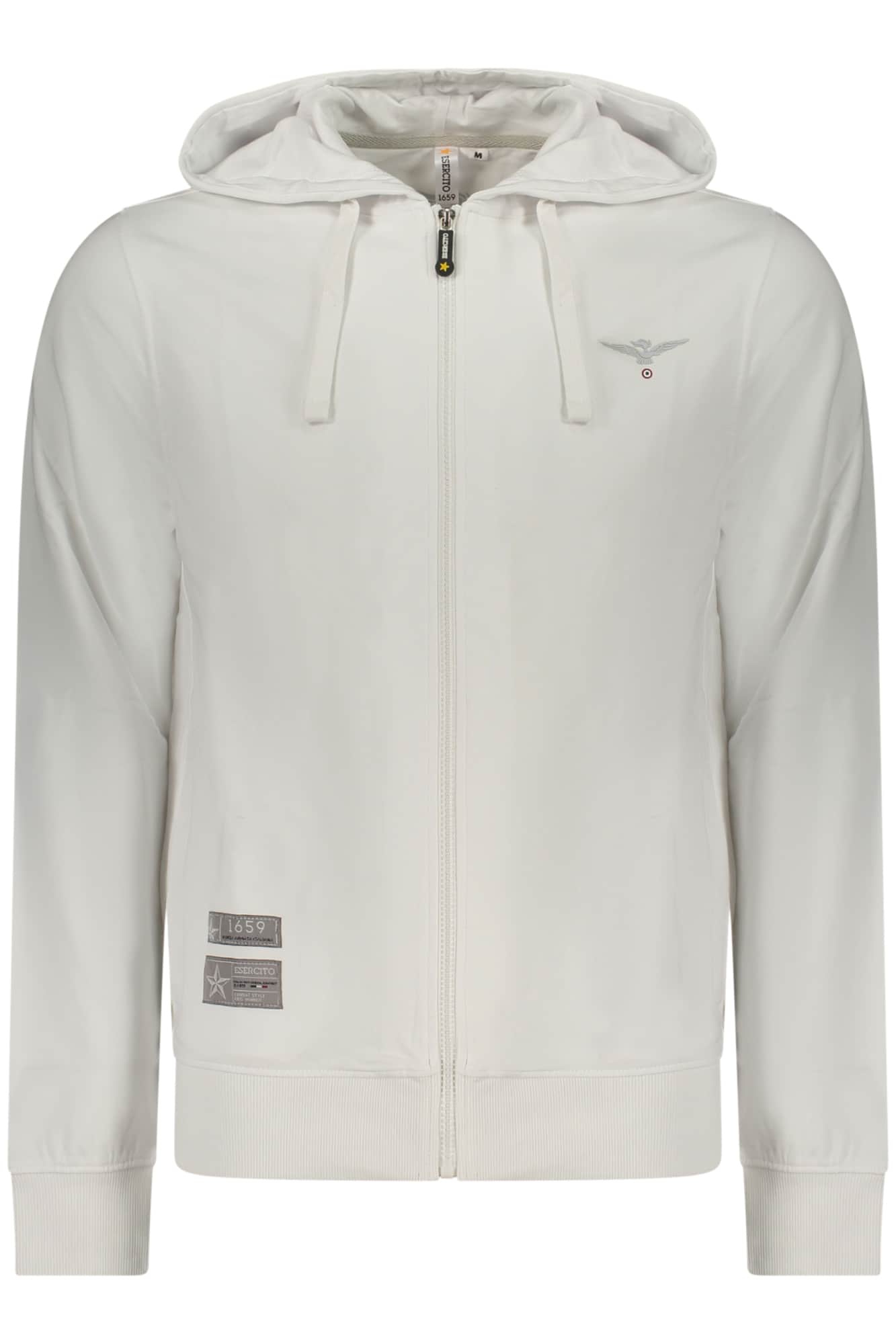 Military academy hombre blanco con cremallera sudadera