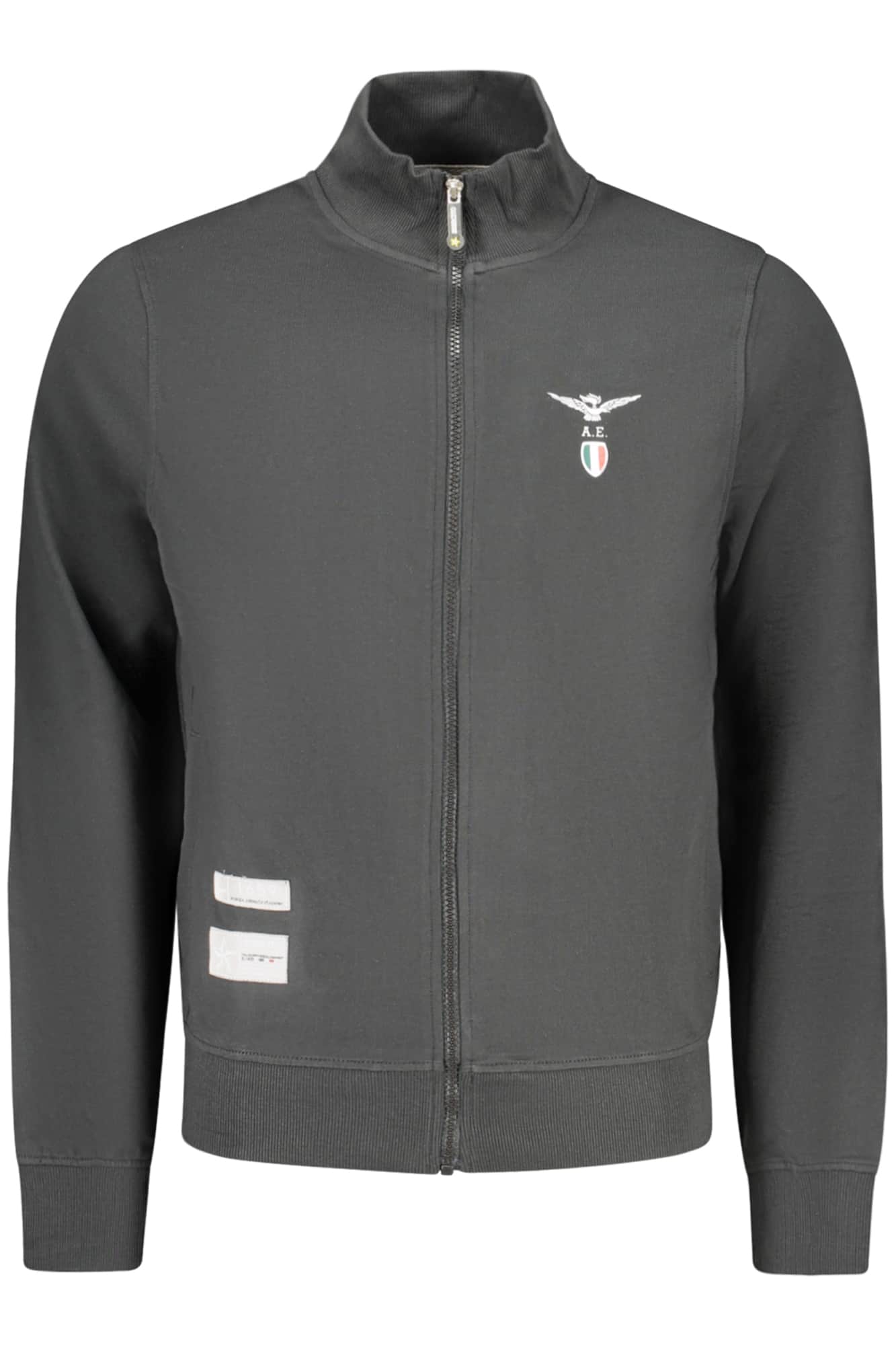 Military academy hombre negro con cremallera sudadera