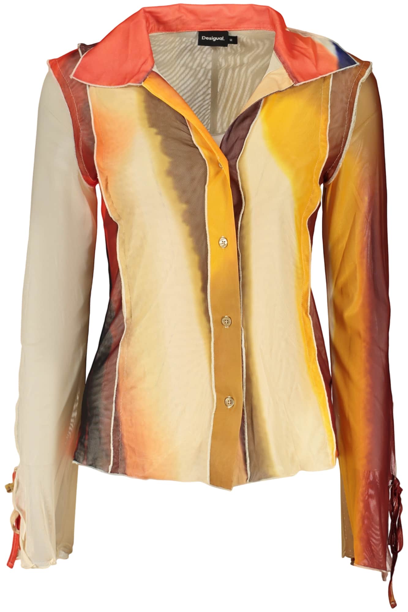 Desigual mujer manga larga camisa, beige