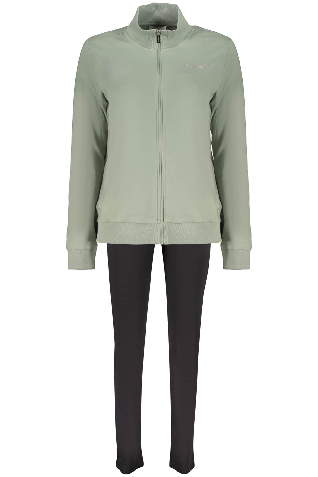 Freddy mujer verde con cremallera sudadera
