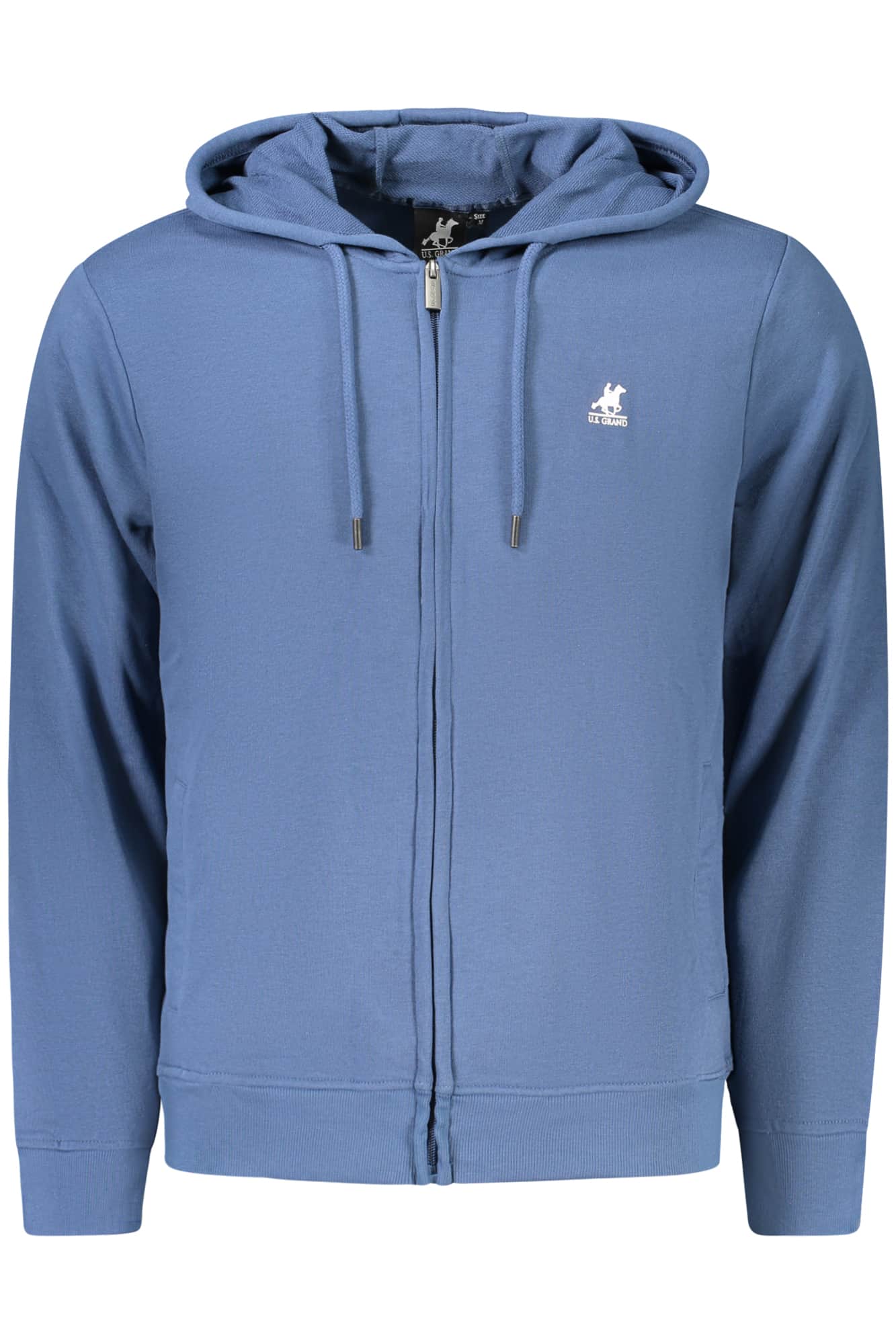 US Grand hombre negro con cremallera sudadera
