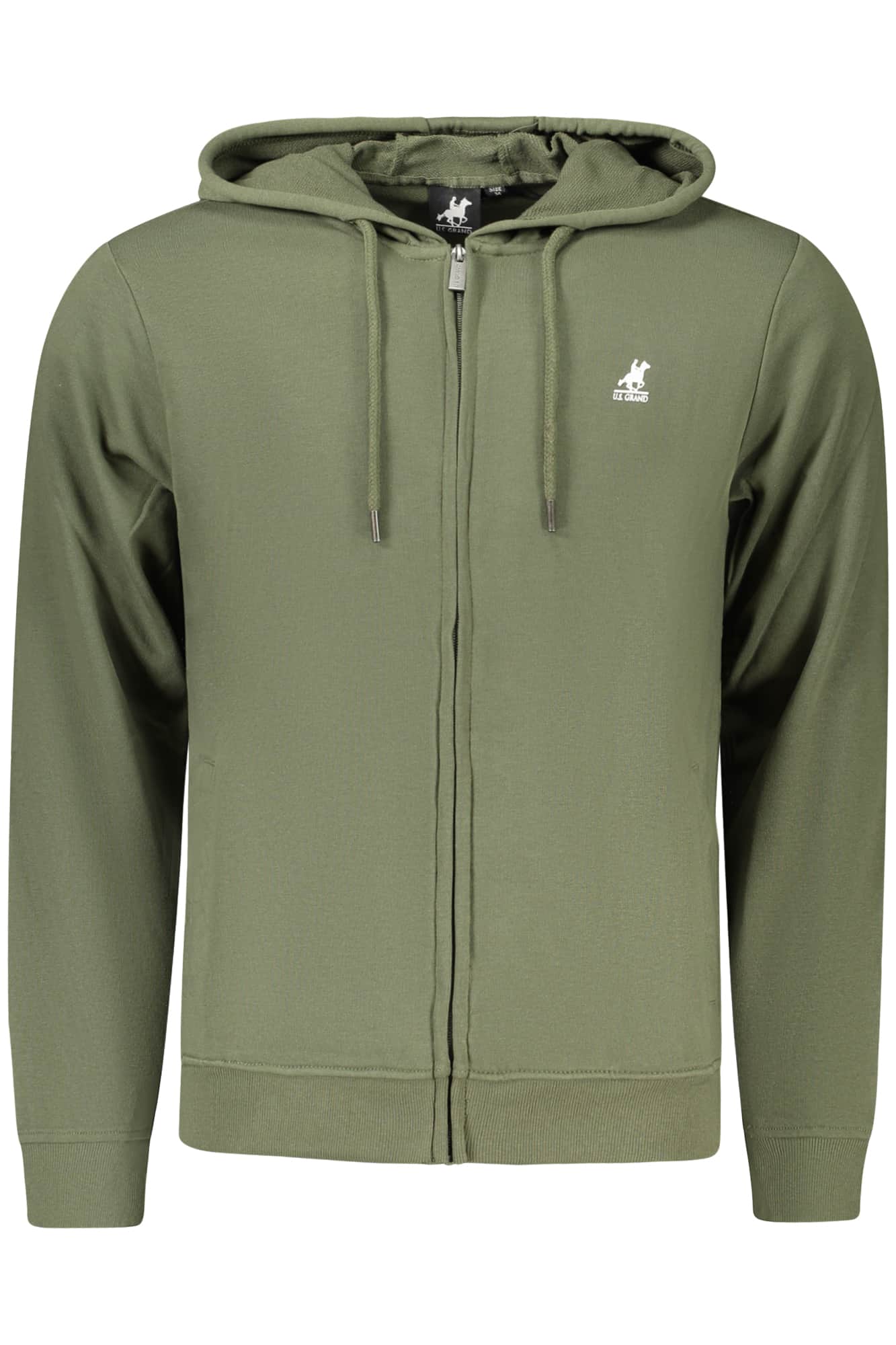 US Grand hombre negro con cremallera sudadera