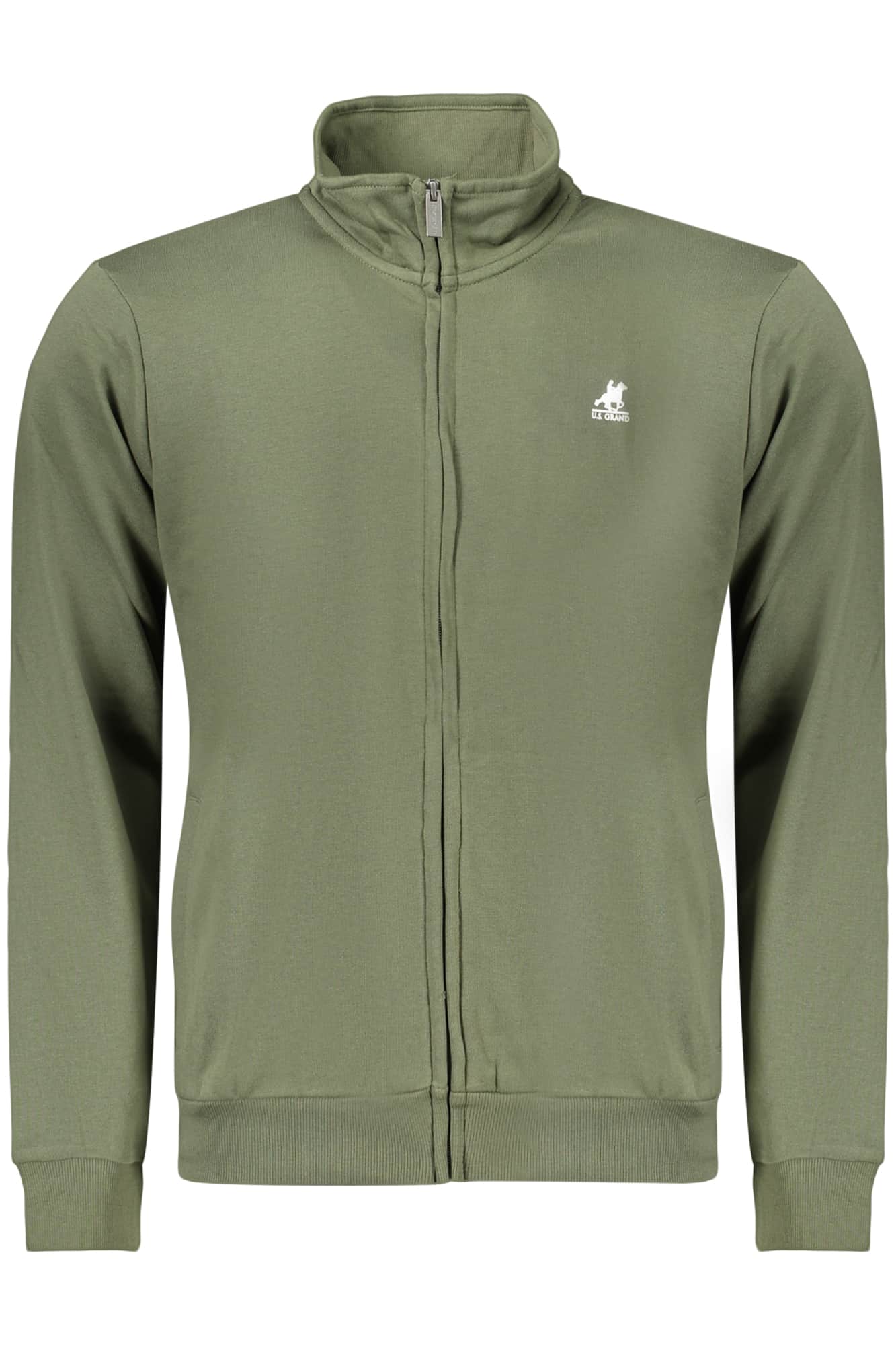 US Grand hombre azul con cremallera sudadera