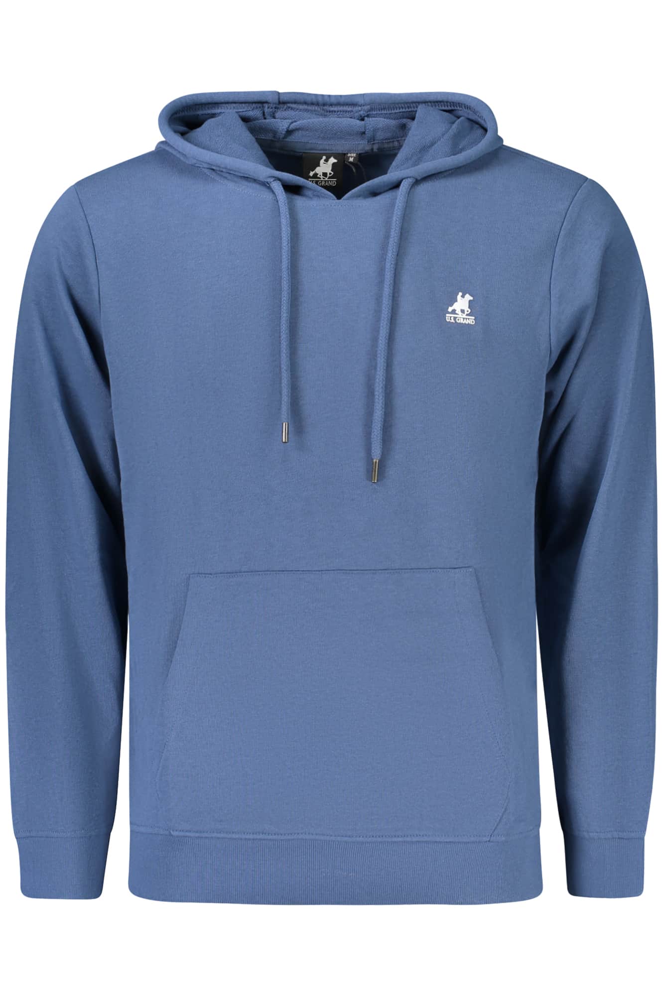 US Grand hombre azul con cremallera sudadera