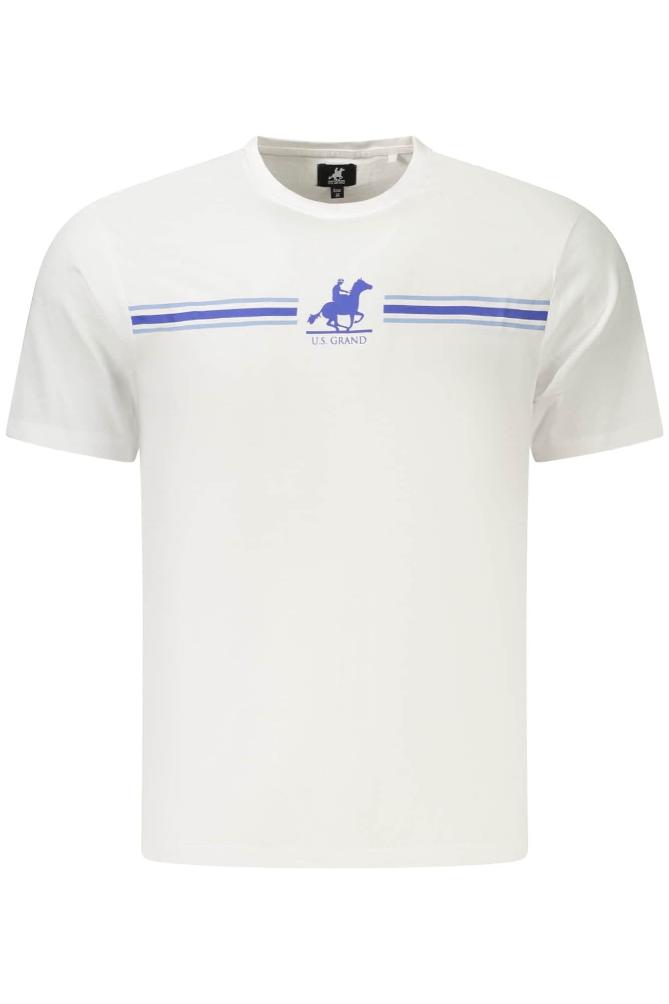 US Grand hombre manga corta t-camisa blanco