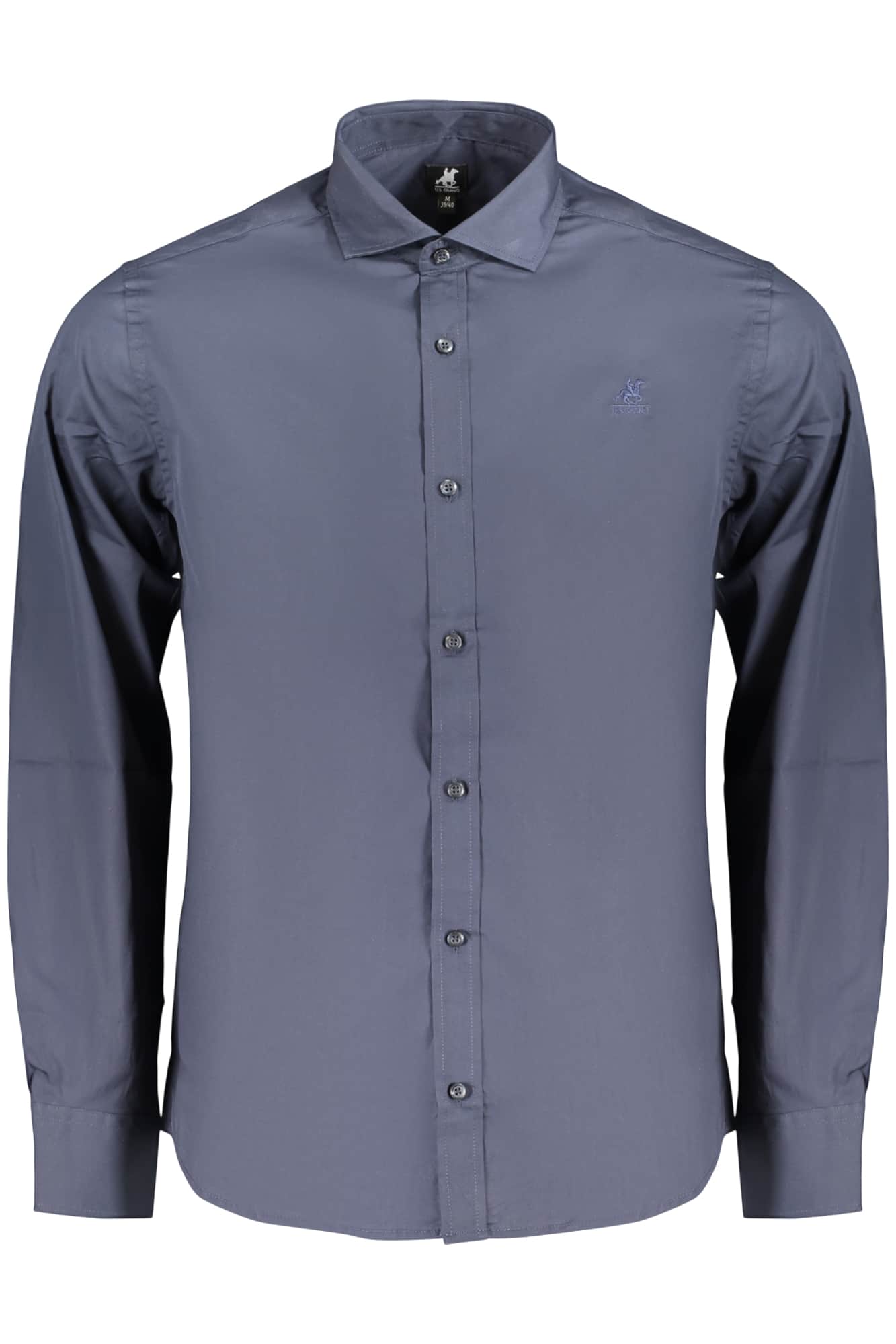 US Grand hombre manga larga camisa, azul