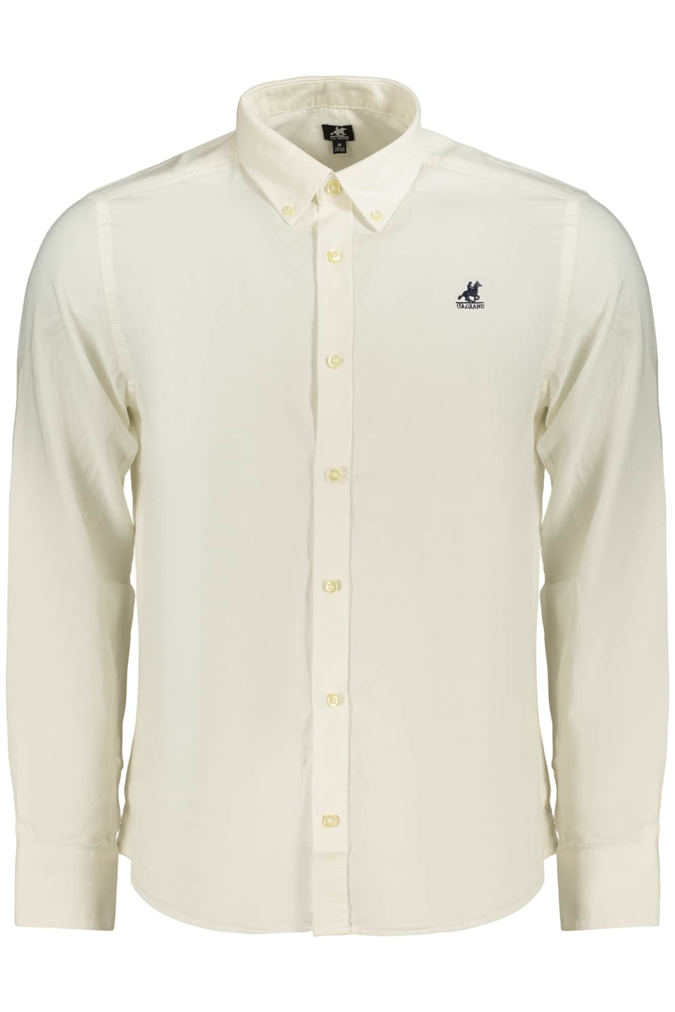 US Grand hombre manga larga blanco camisa