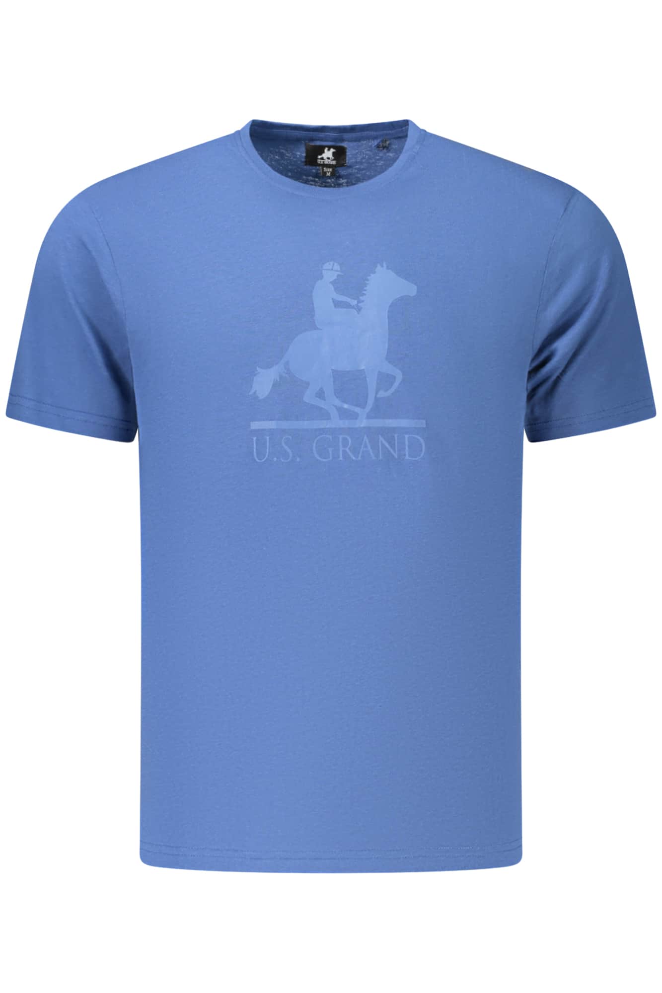US Grand hombre manga corta t-camisa azul