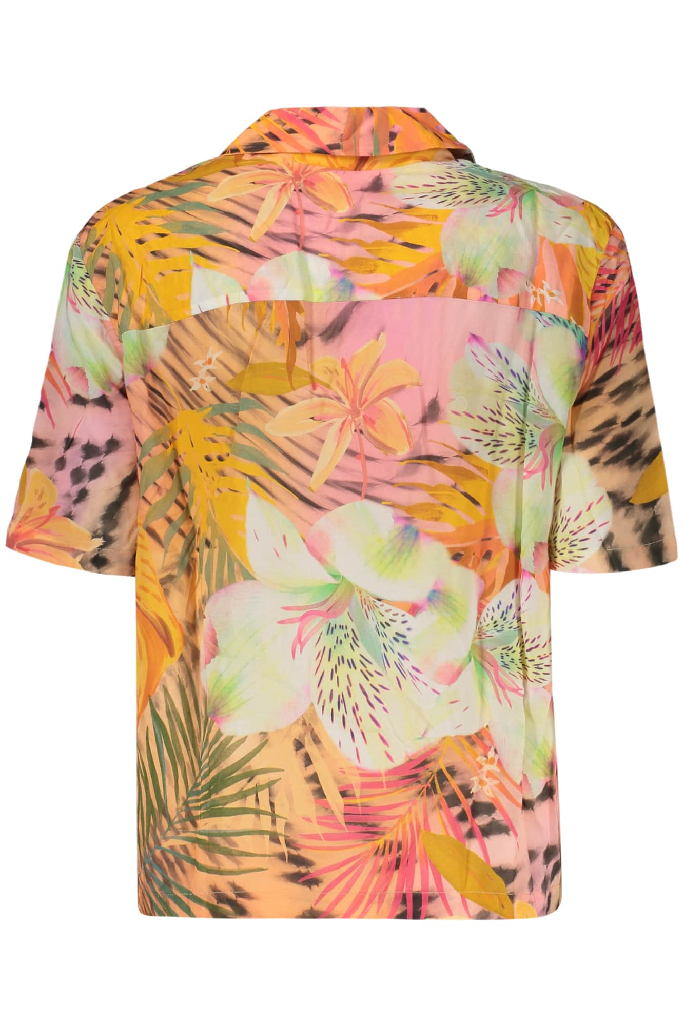 Desigual mujer manga corta camisa, naranja