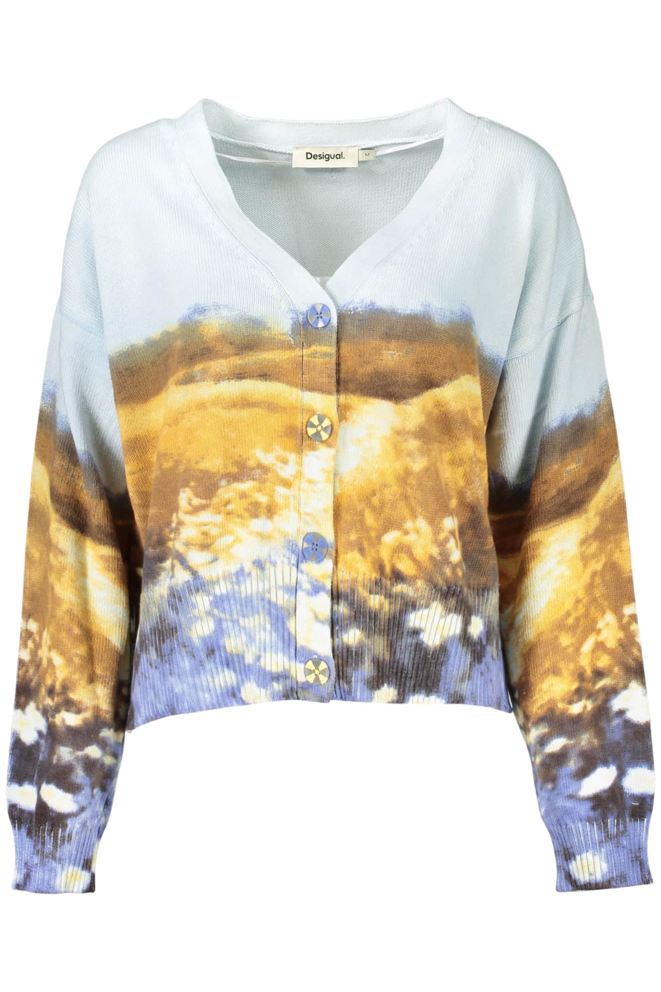 Desigual mujer azul cárdigan