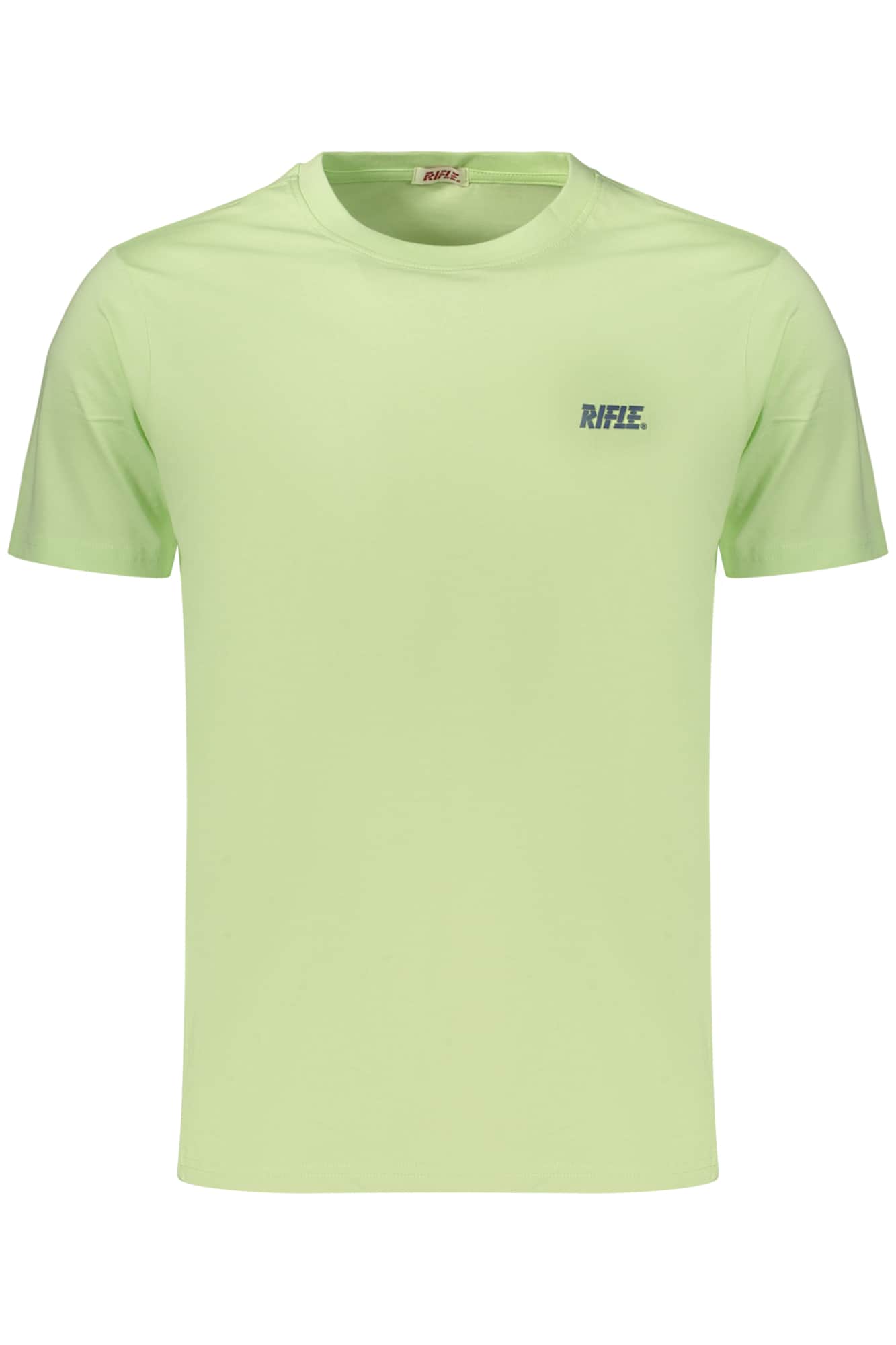 Rifle manga corta t-camisa hombre azul
