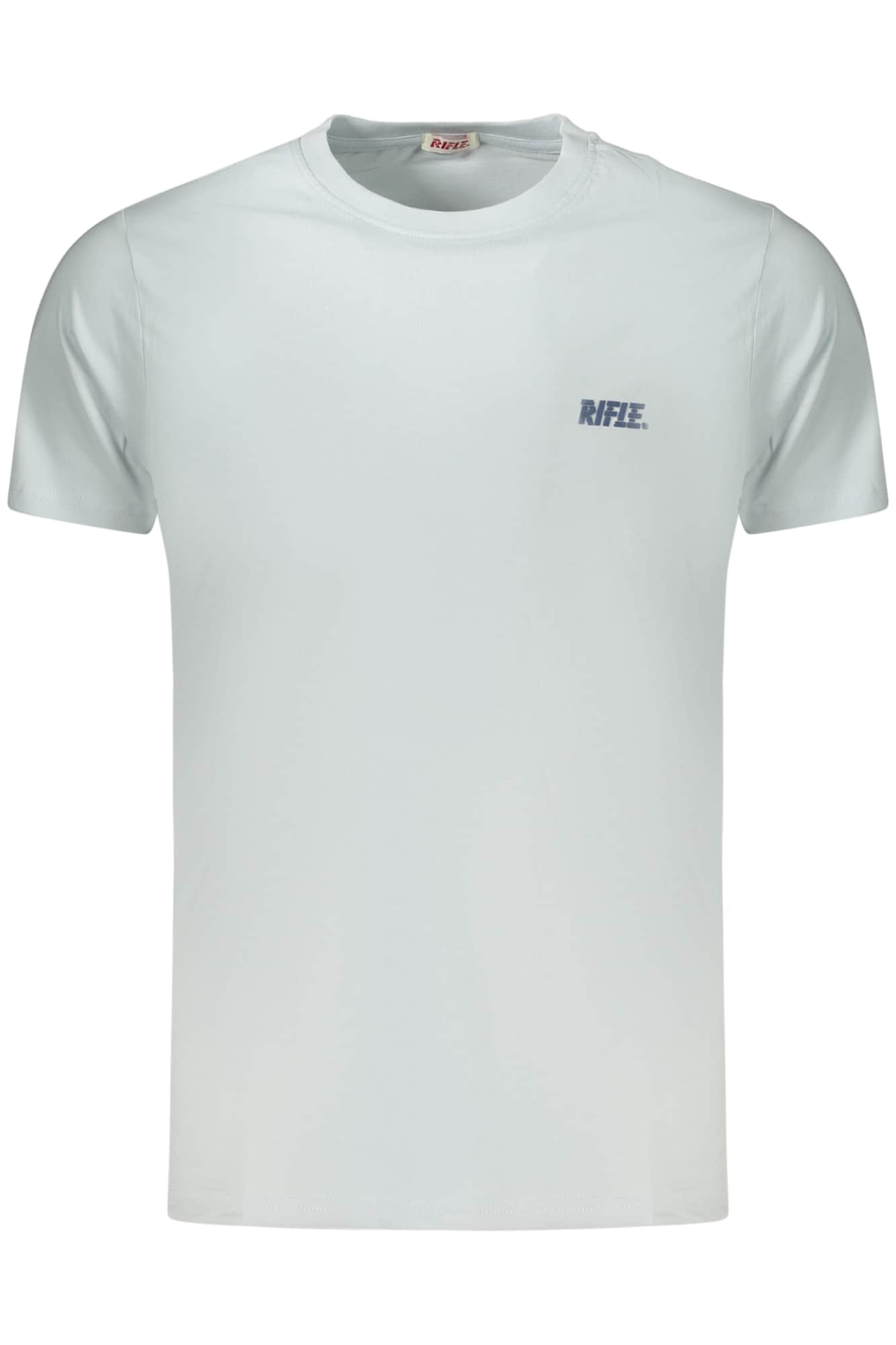 Rifle manga corta t-camisa hombre azul