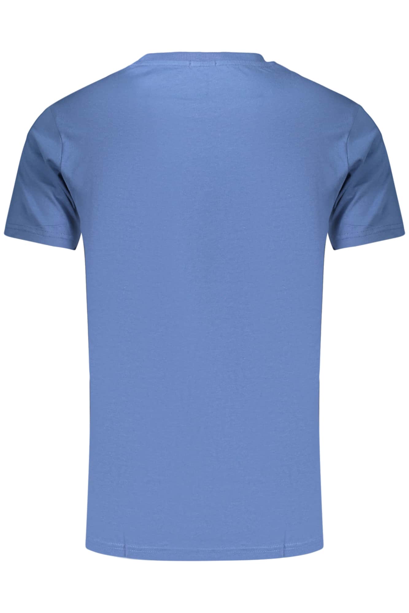 Rifle manga corta t-camisa hombre azul
