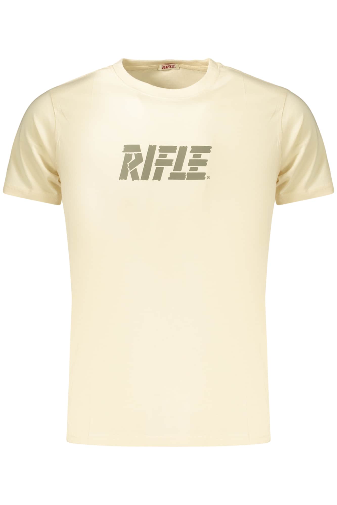 Hombre Manga Corta Rifle T-Camisa, Beige