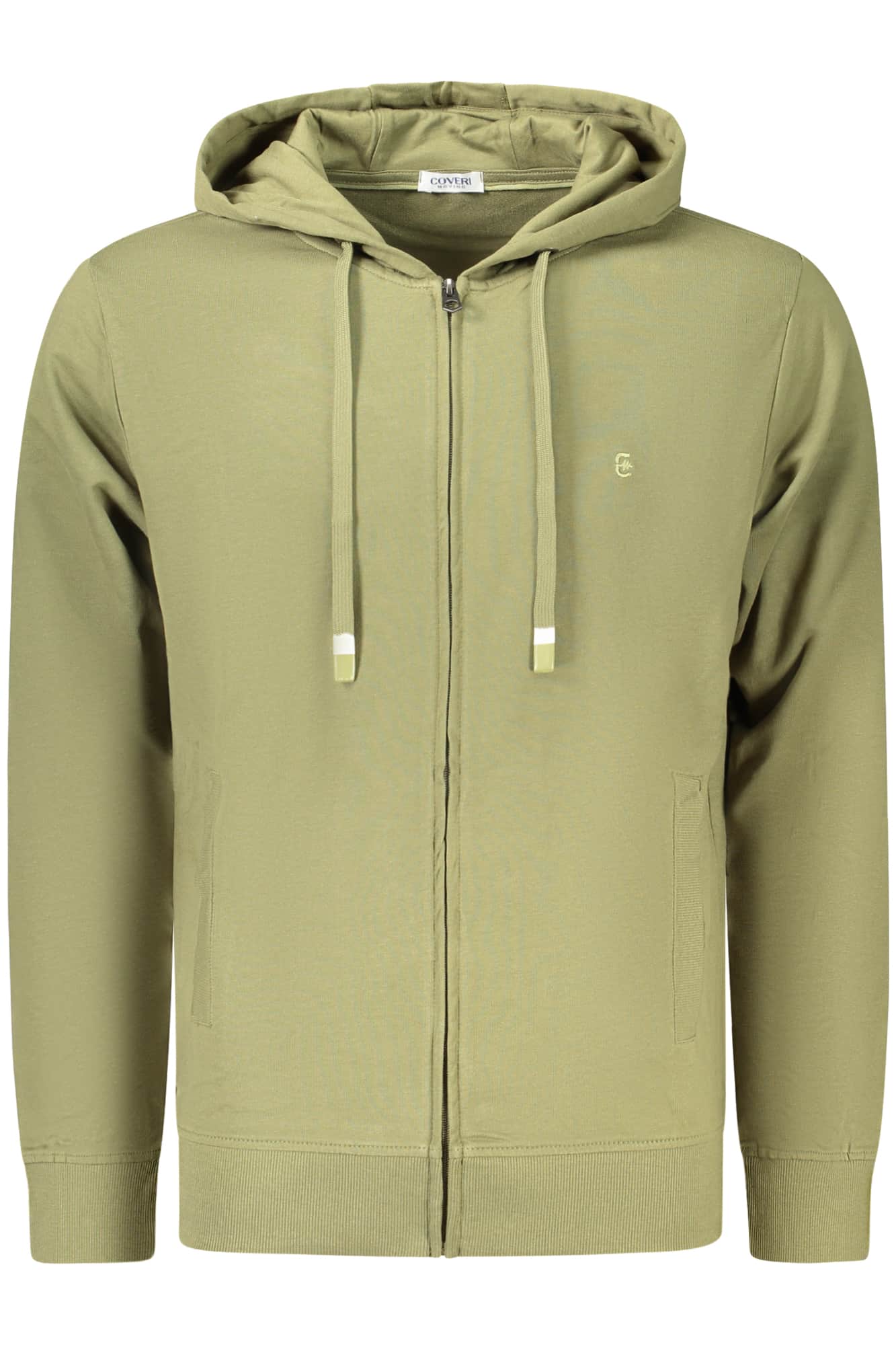 Coveri Moving hombre beige con cremallera sudadera