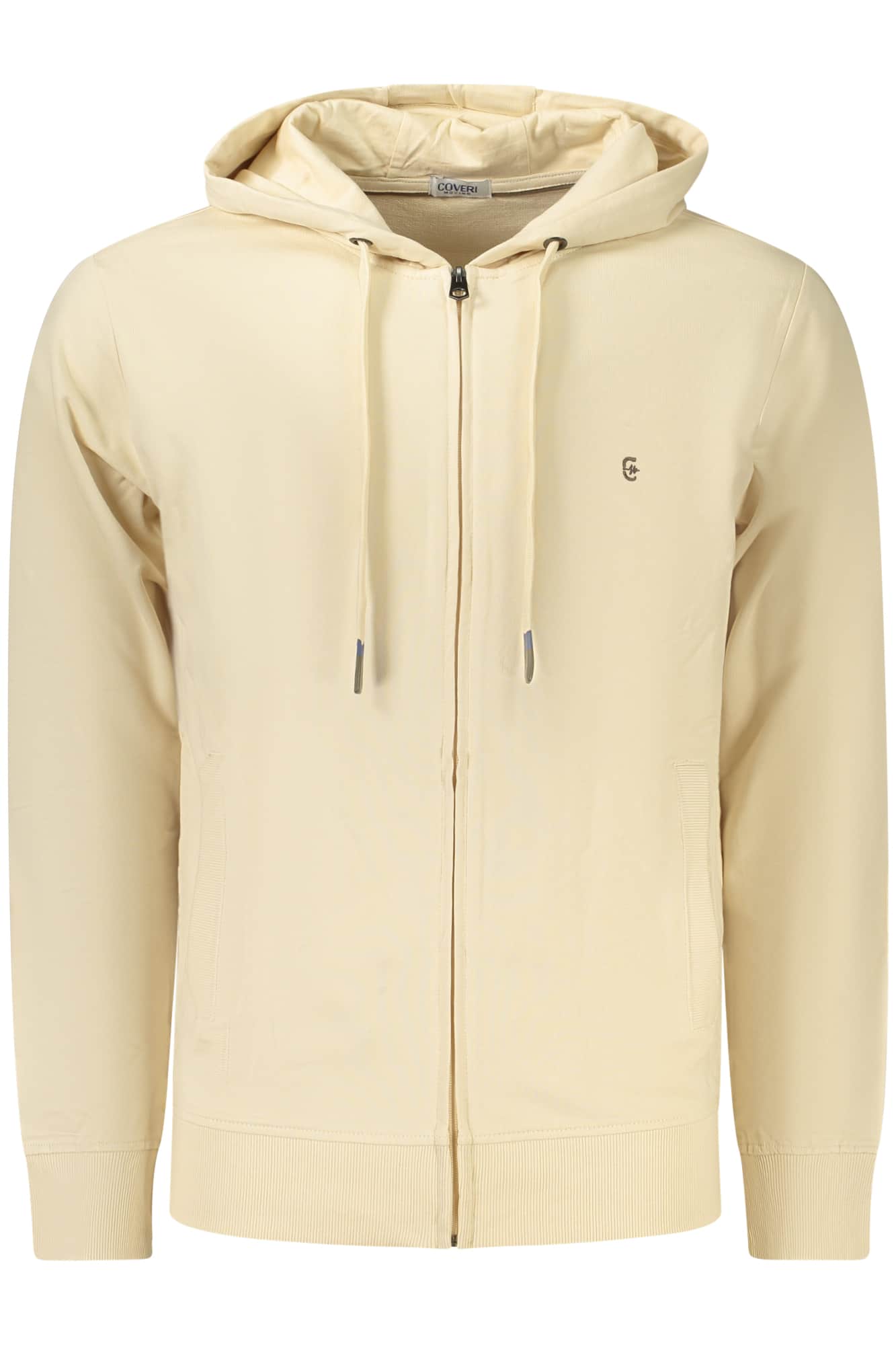 Coveri Moving hombre beige con cremallera sudadera