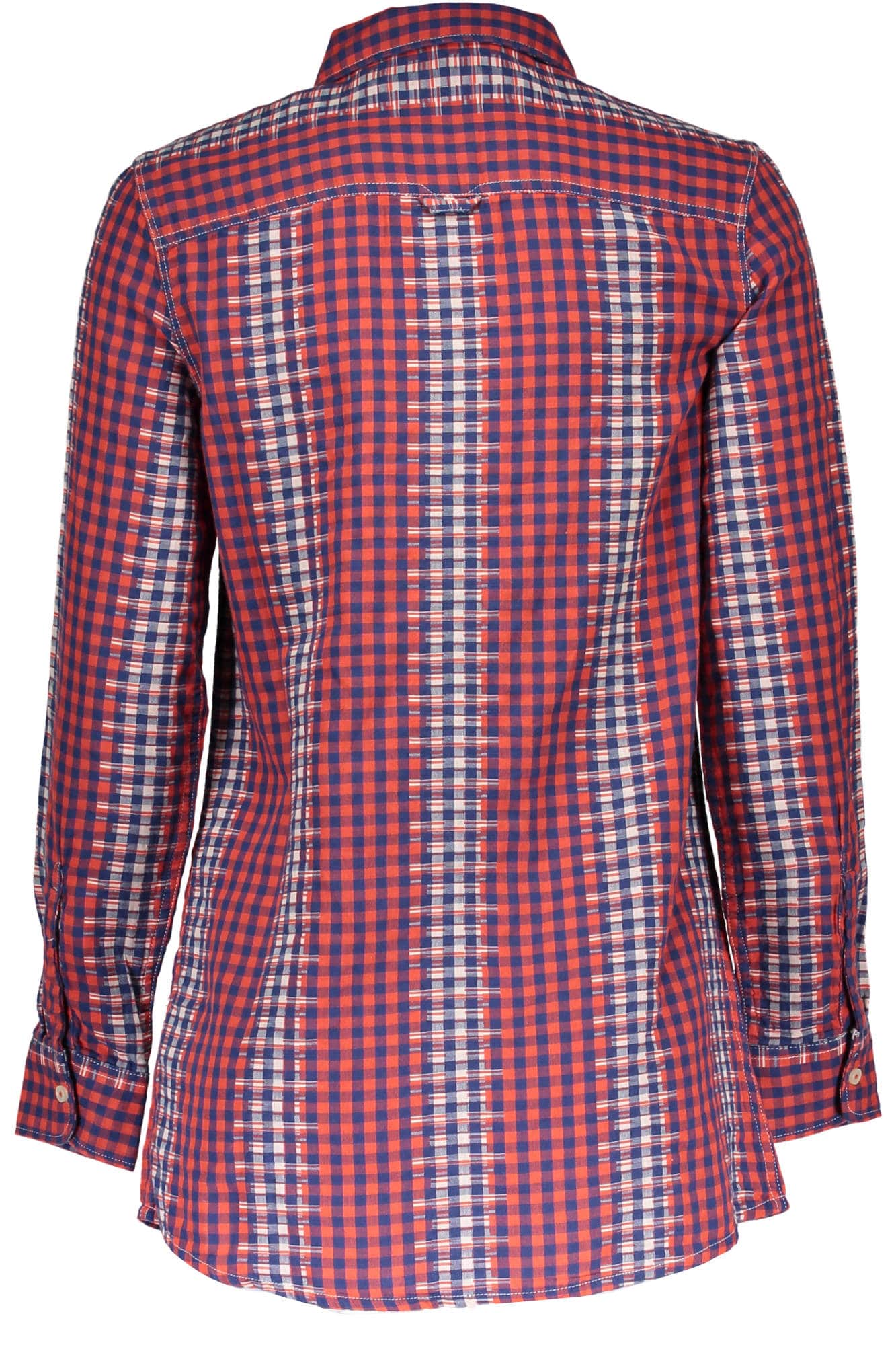 Lee hombre rojo manga larga camisa