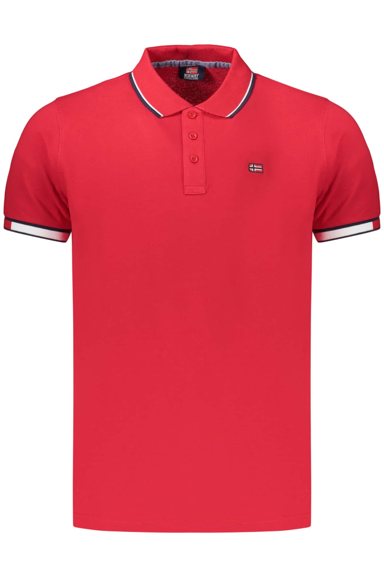 Norway 1963 hombre manga corta polo, rojo
