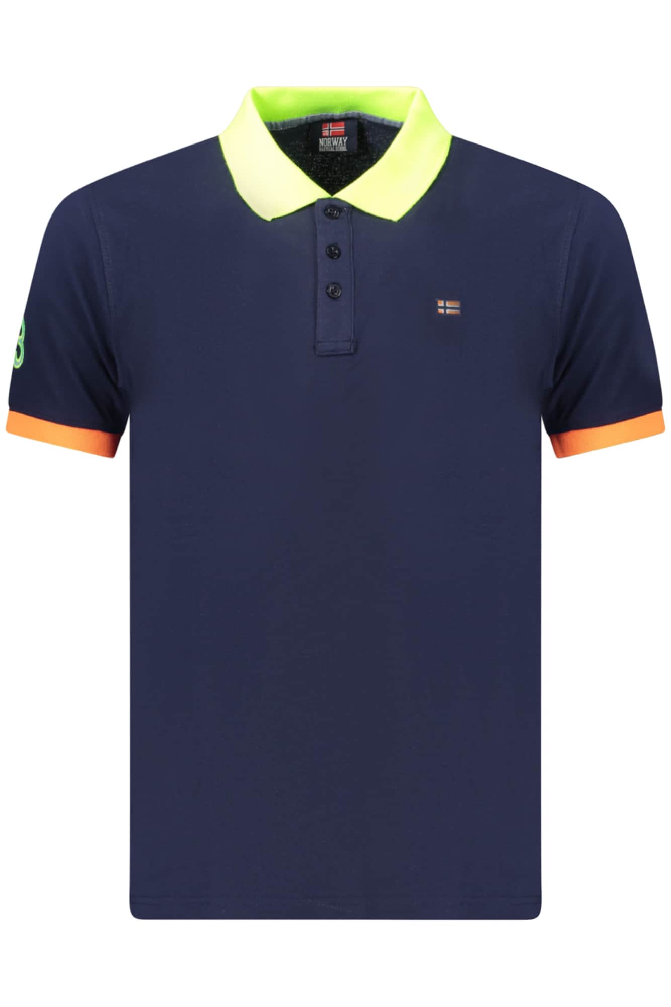 Norway 1963 hombre manga corta polo, azul