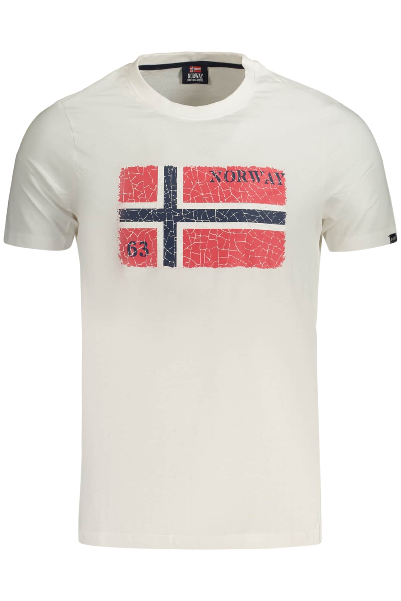 Norway 1963 hombre manga corta t-camisa blanco