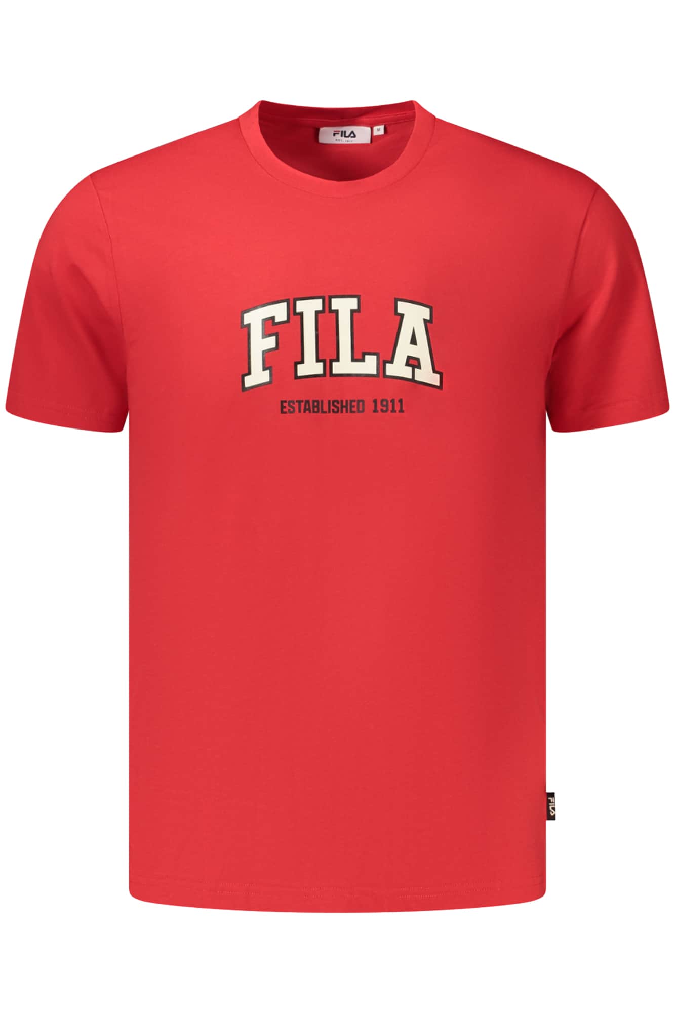 Fila hombre manga corta t-camisa negro