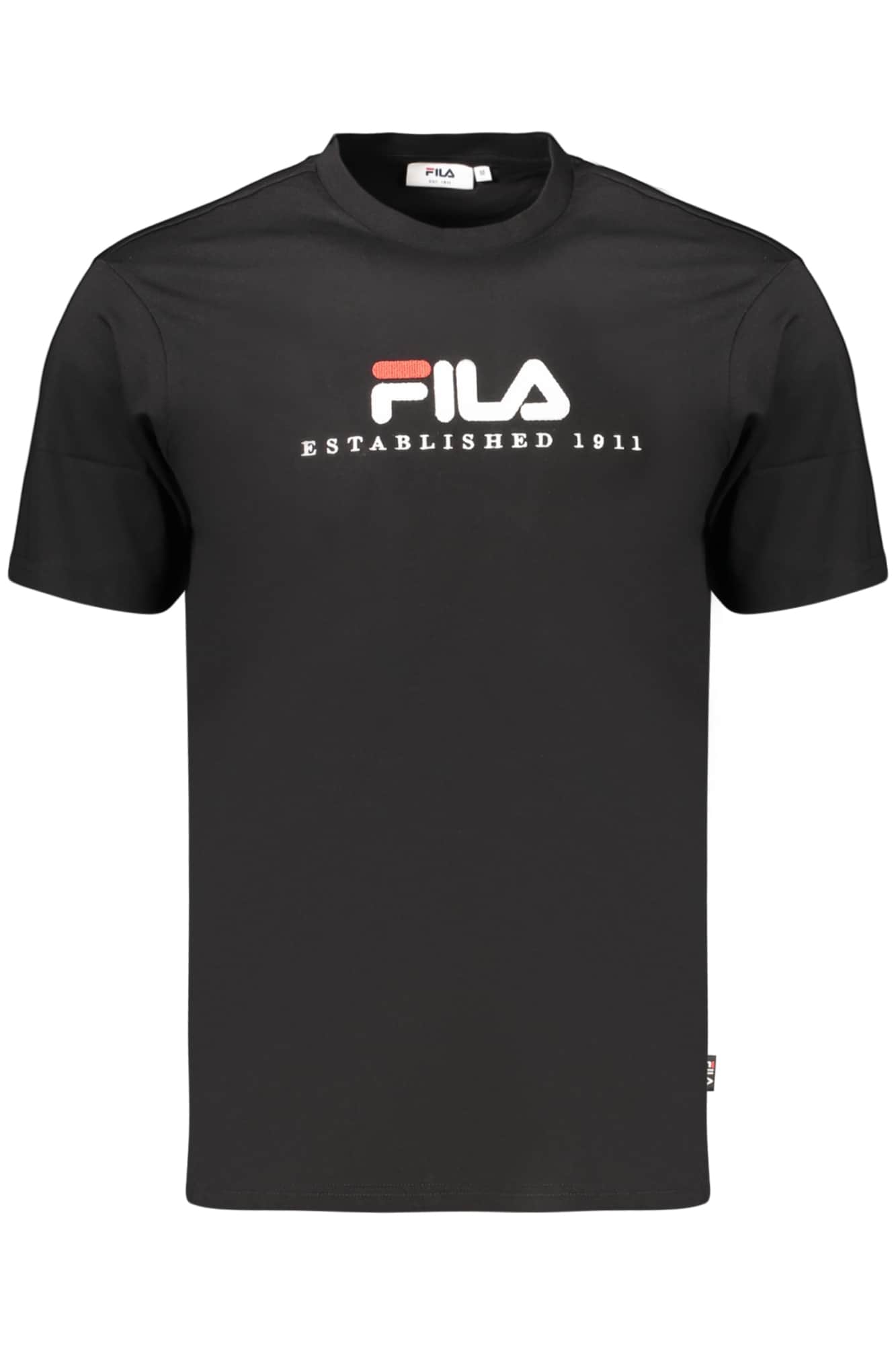 Fila hombre manga corta t-camisa negro