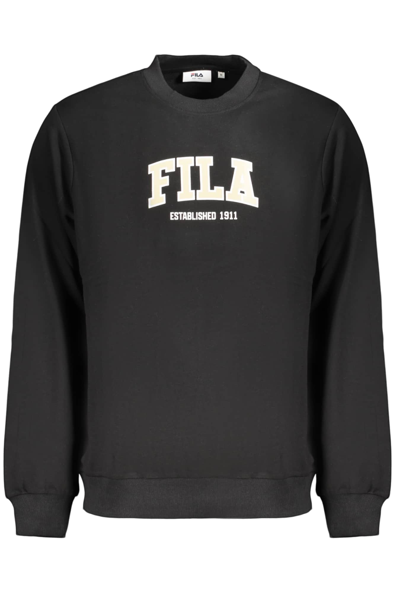 Fila hombre negro con cremallera sudadera