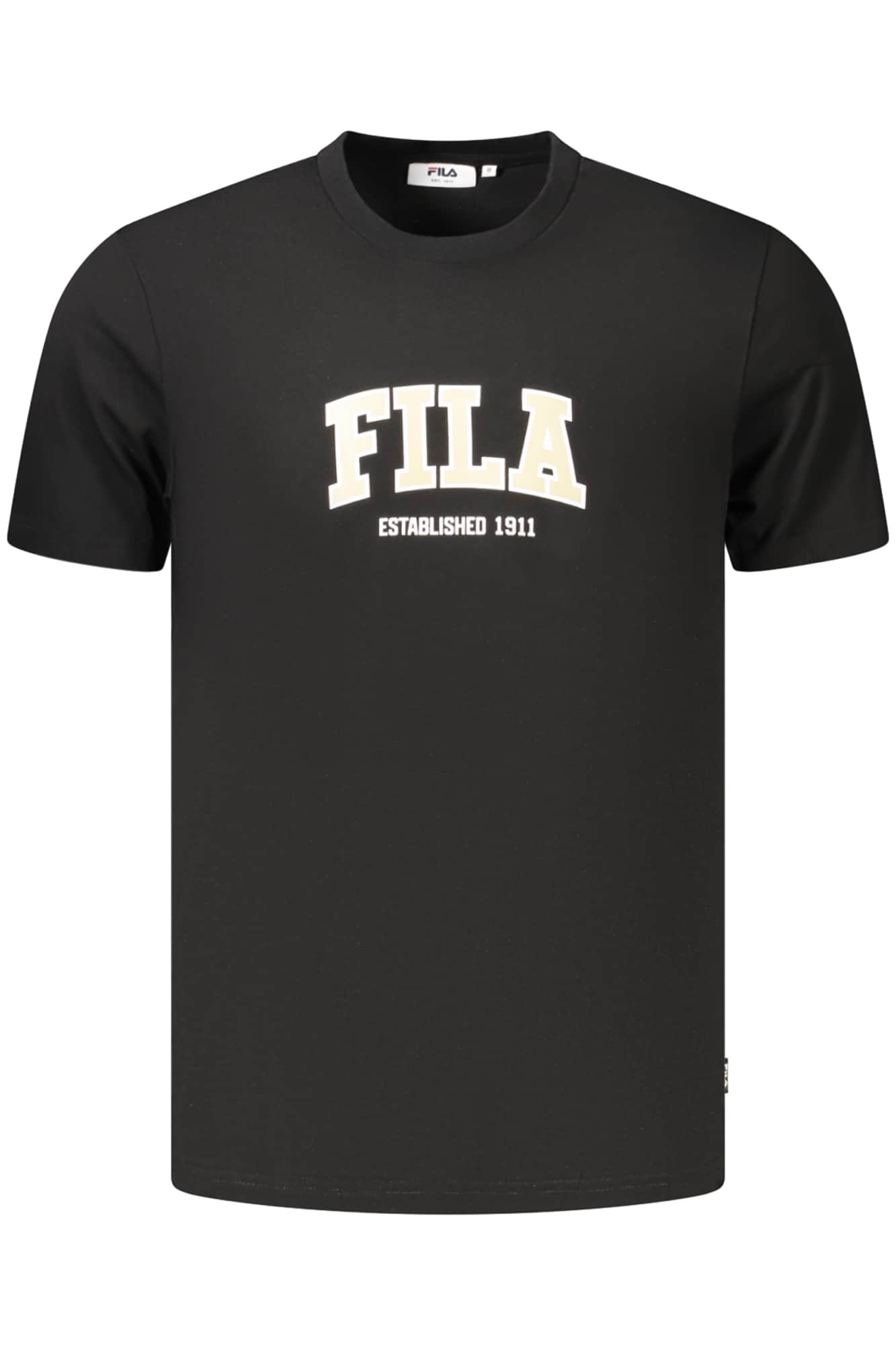 Fila hombre manga corta t-camisa negro