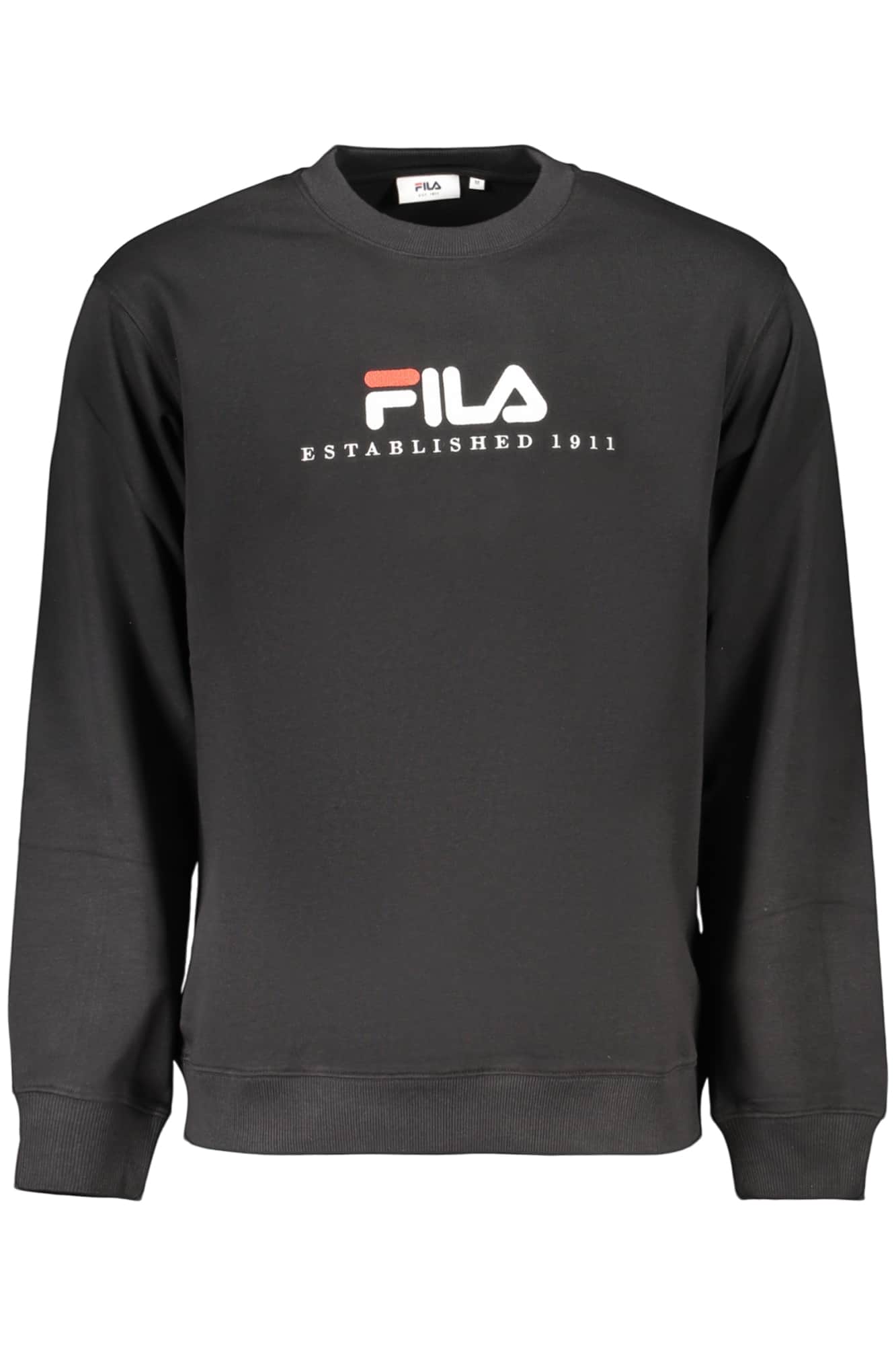 Fila hombre negro con cremallera sudadera