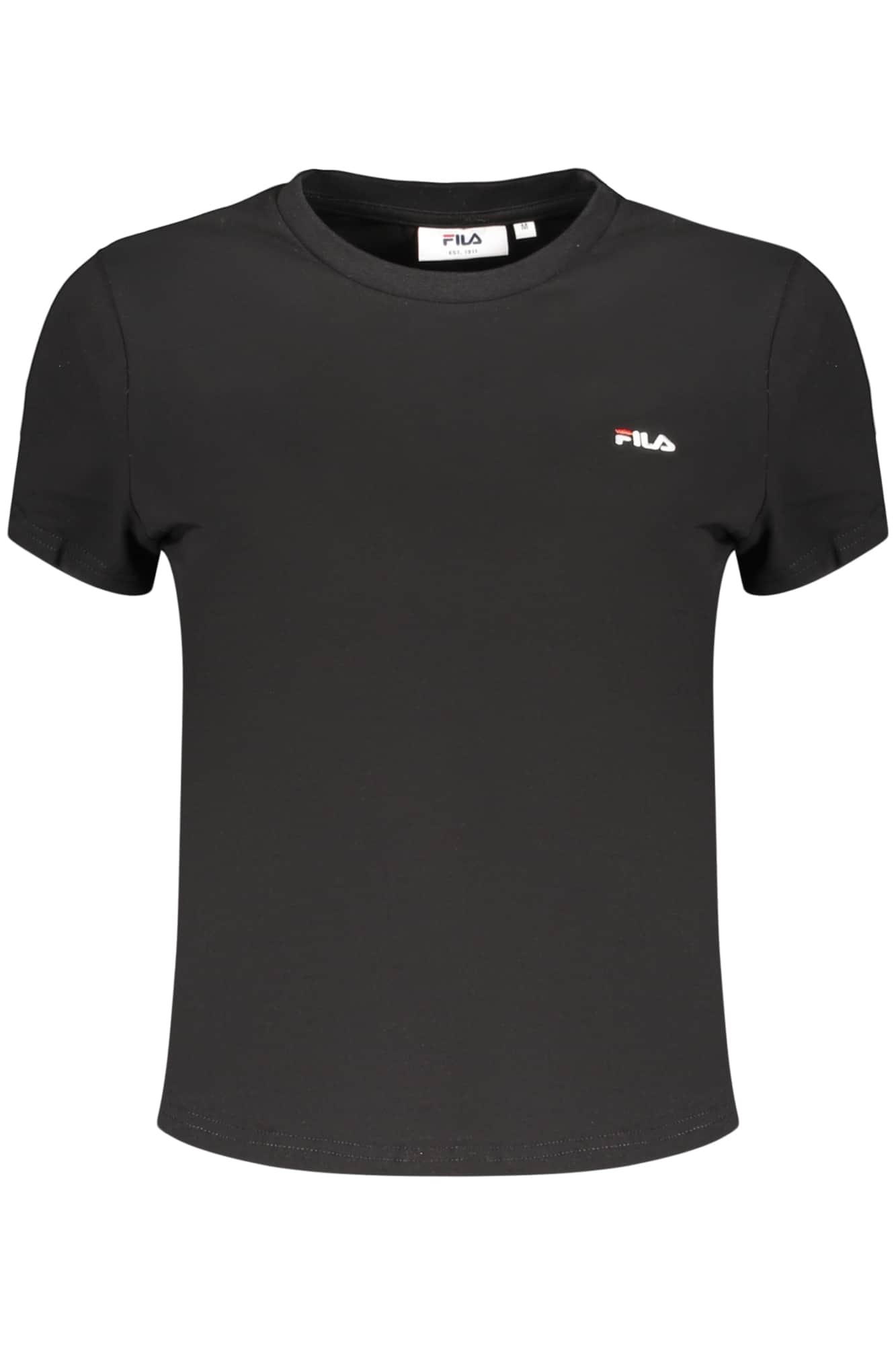Fila mujer manga corta t-camisa negro