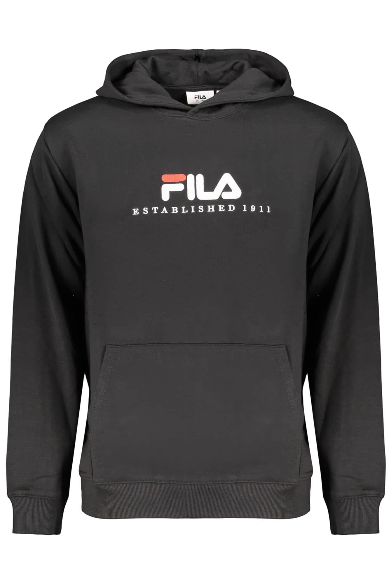 Fila hombre negro con cremallera sudadera