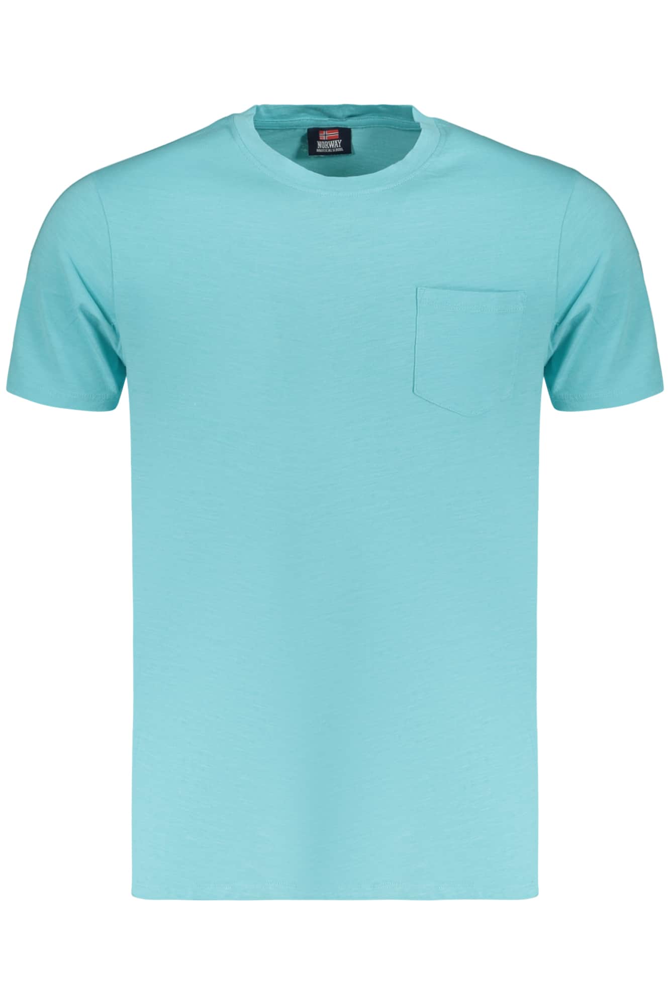 Norway 1963 hombre manga corta t-camisa azul
