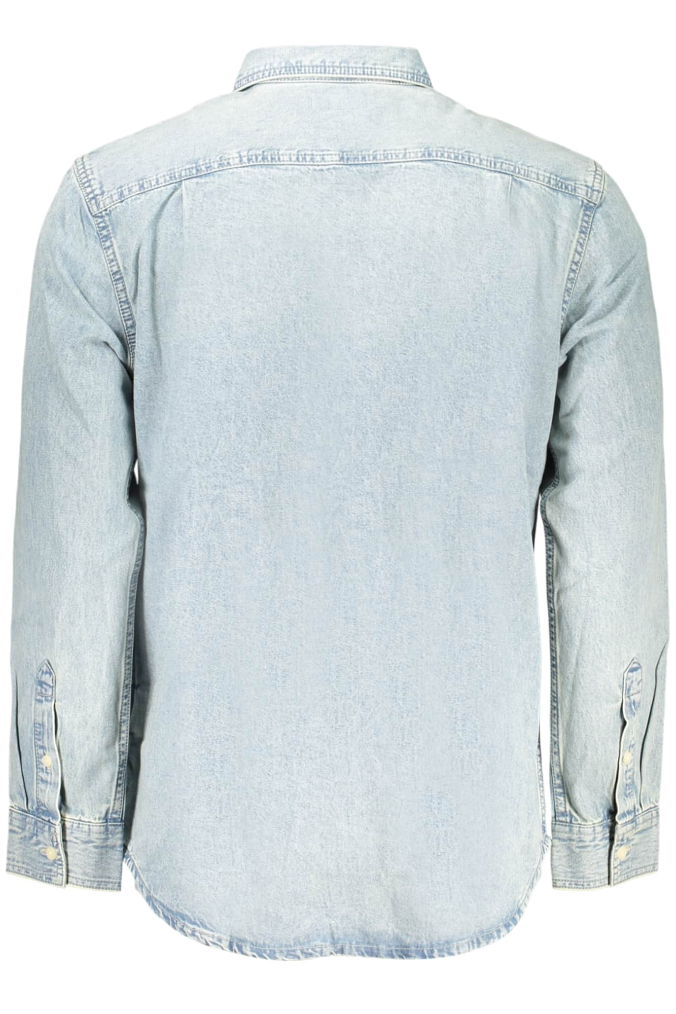 Calvin Klein hombre manga larga camisa, azul