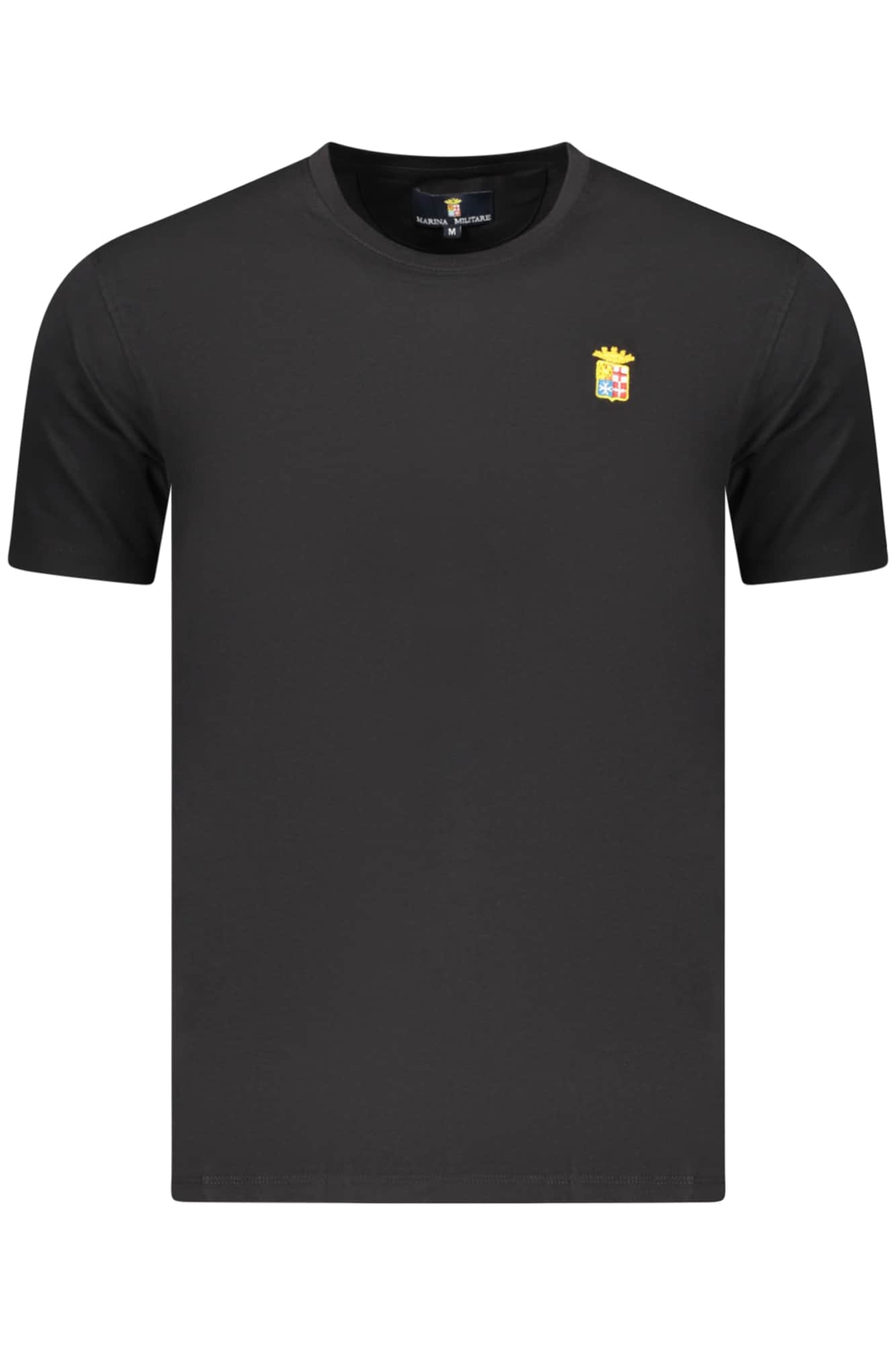 Azul Marino Hombre Negro Manga Corta T-Camisa