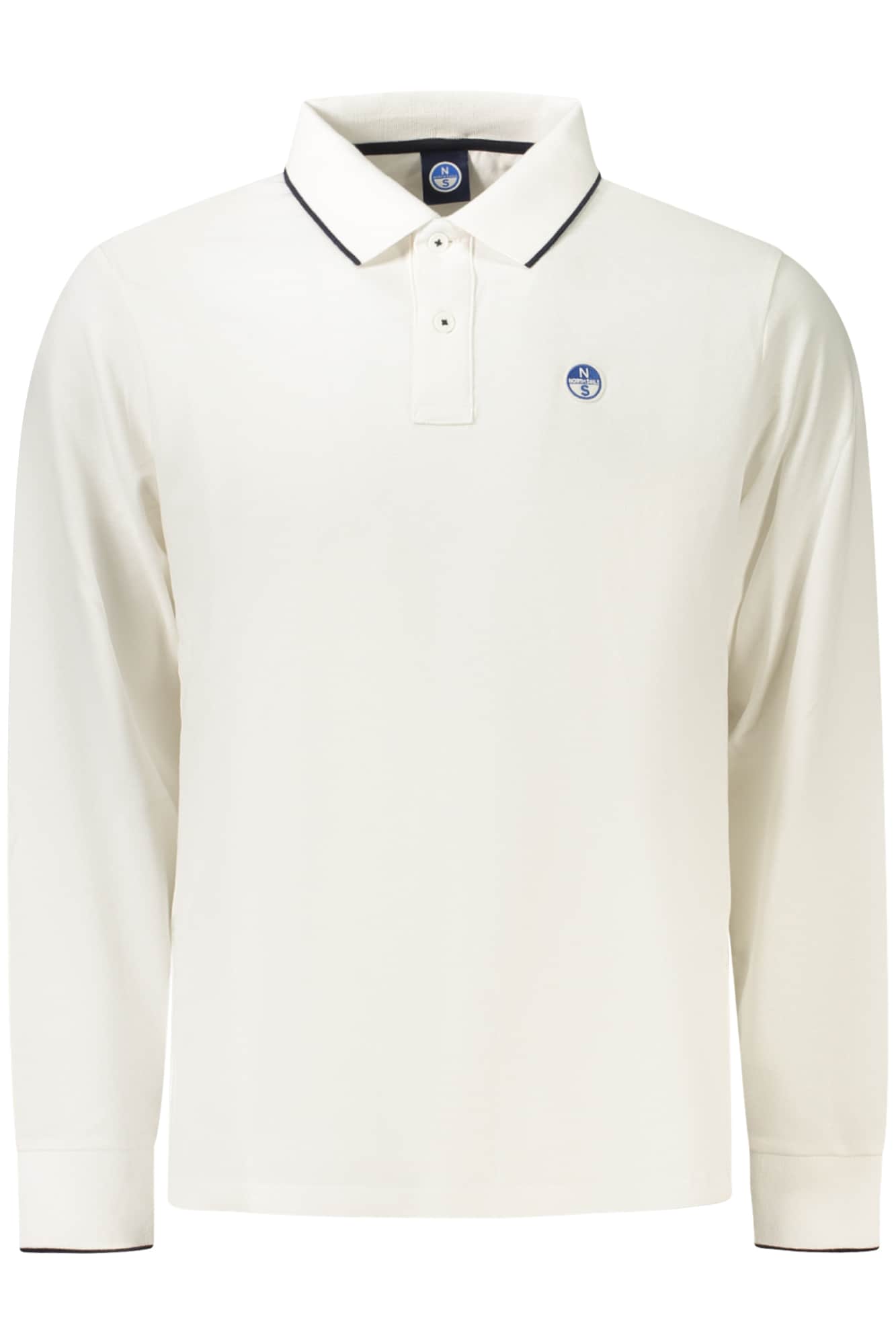 North Sails hombre manga larga polo blanco