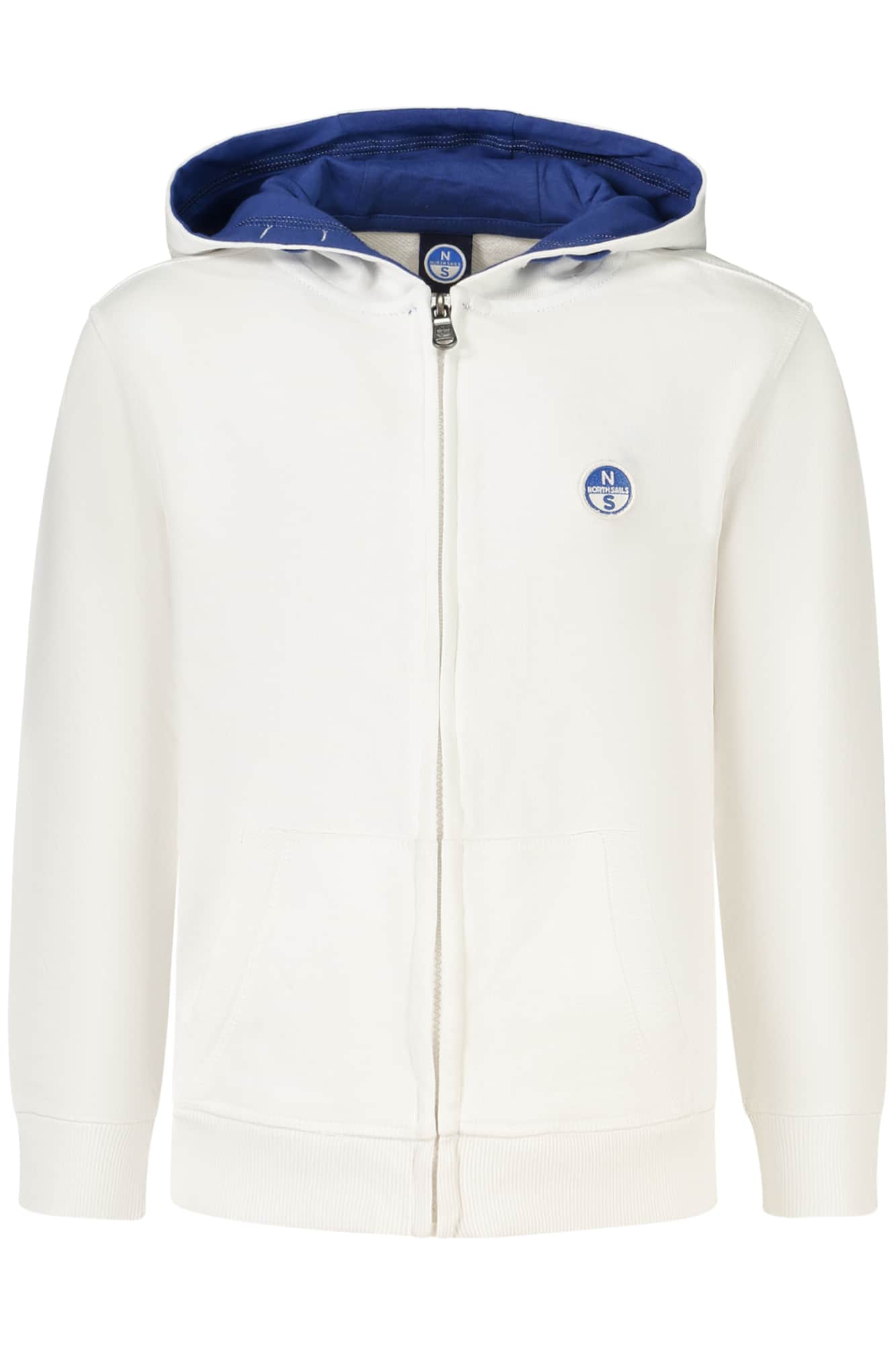 North Sails niños blanco con cremallera sudadera