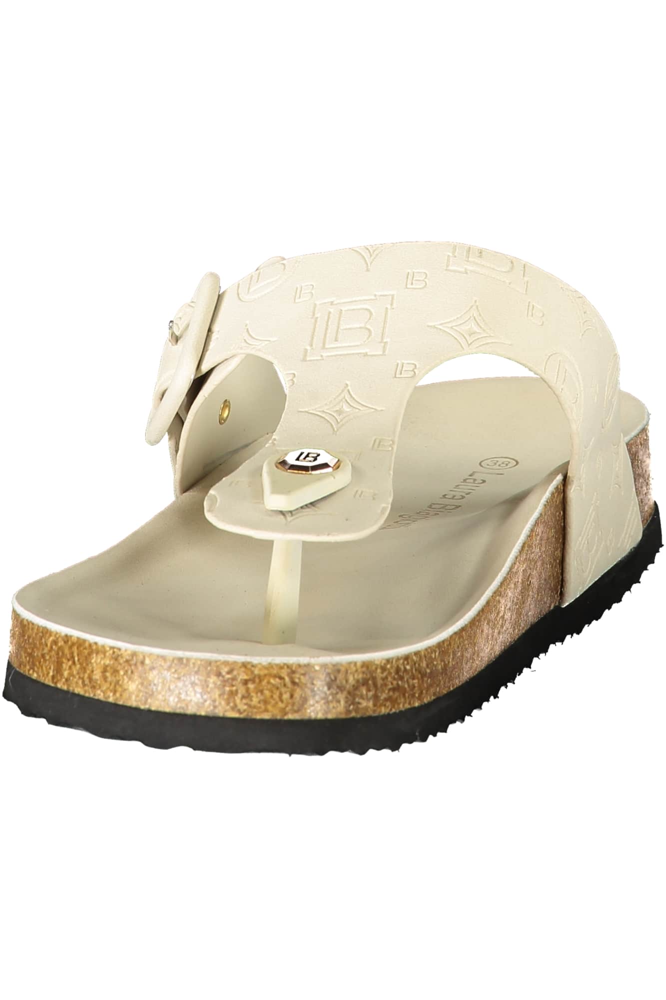 Laura Biagiotti mujer beige zapatilla de casa