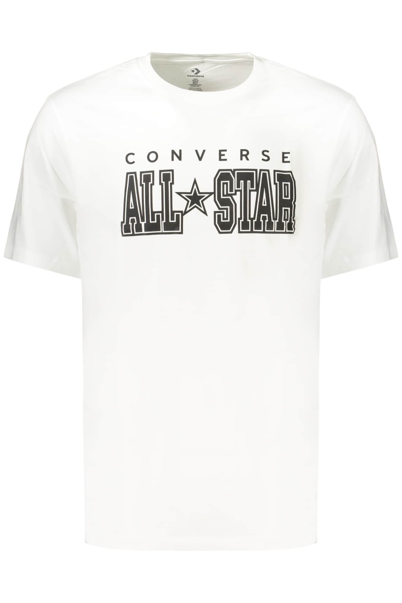 Converse Hombre Manga Corta T-Camisa, Blanco
