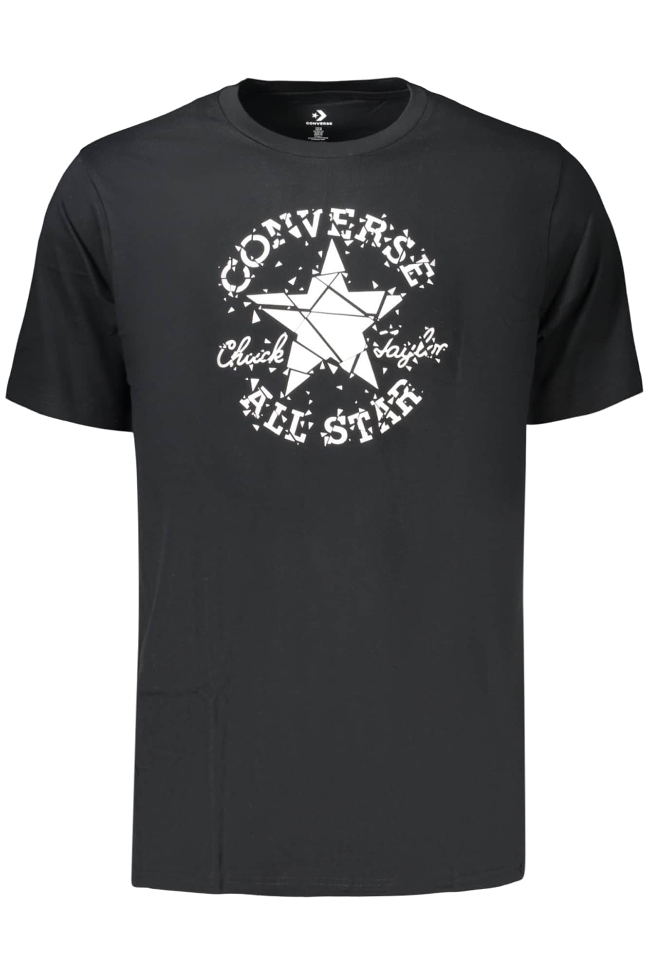 Converse Hombre Manga Corta T-Camisa, Negro