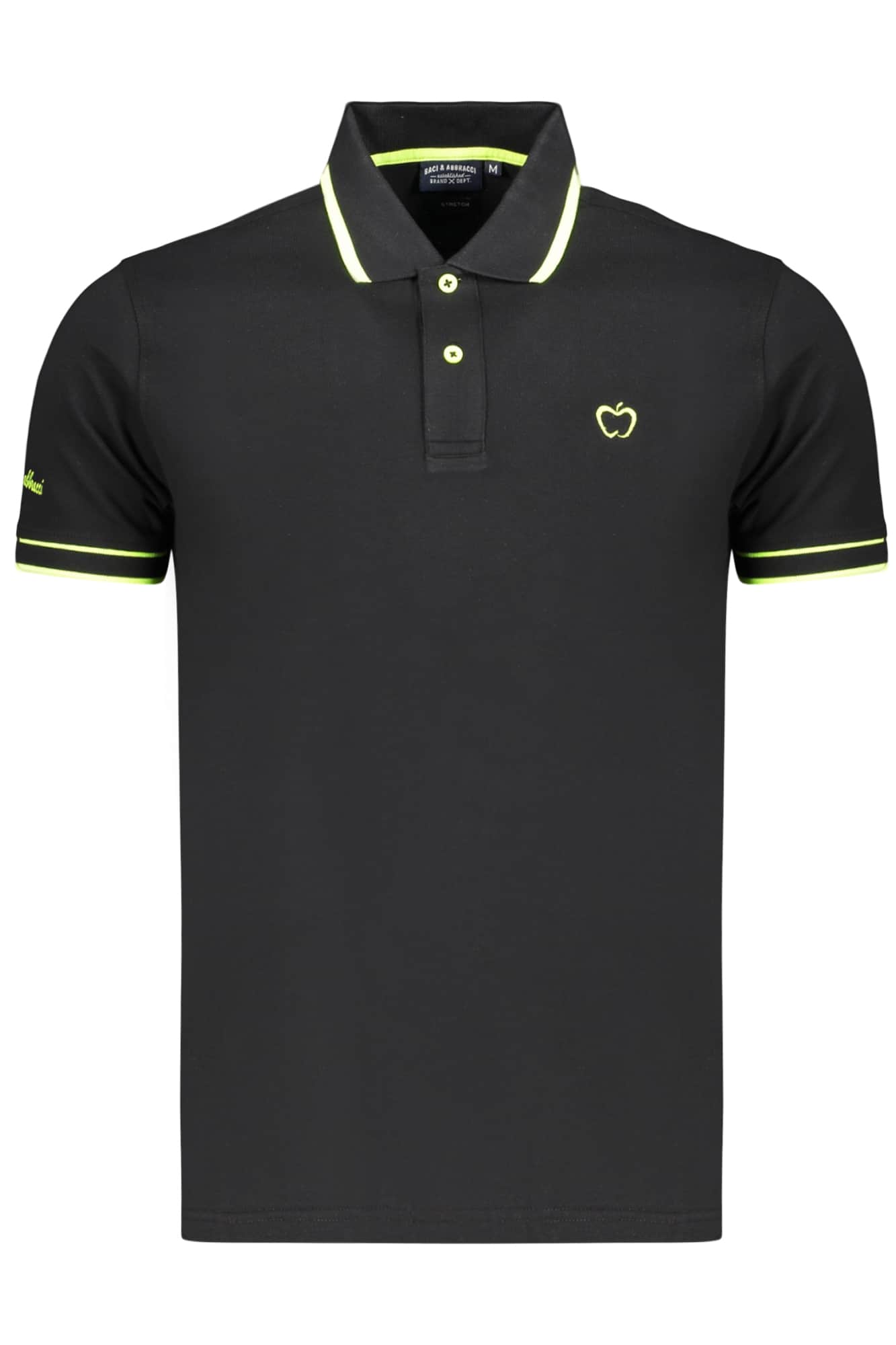 Kisses & Hugs Hombre Manga Corta Negro Polo