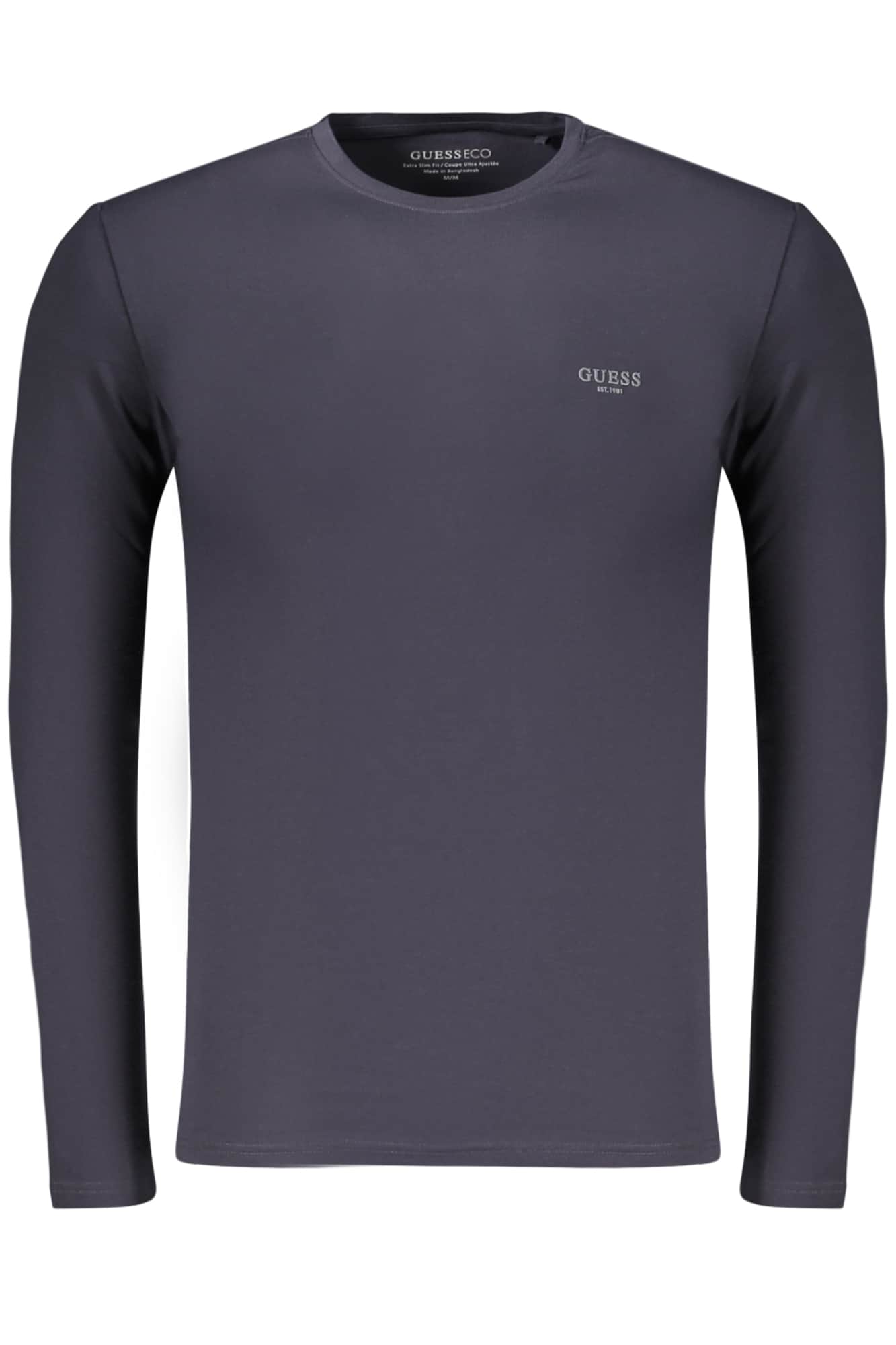Guess vaqueros hombre manga larga t-camisa negro
