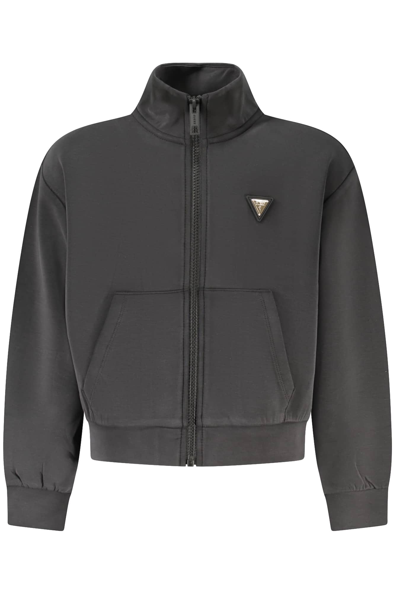 Guess vaqueros con cremallera sudadera para niñas, negro