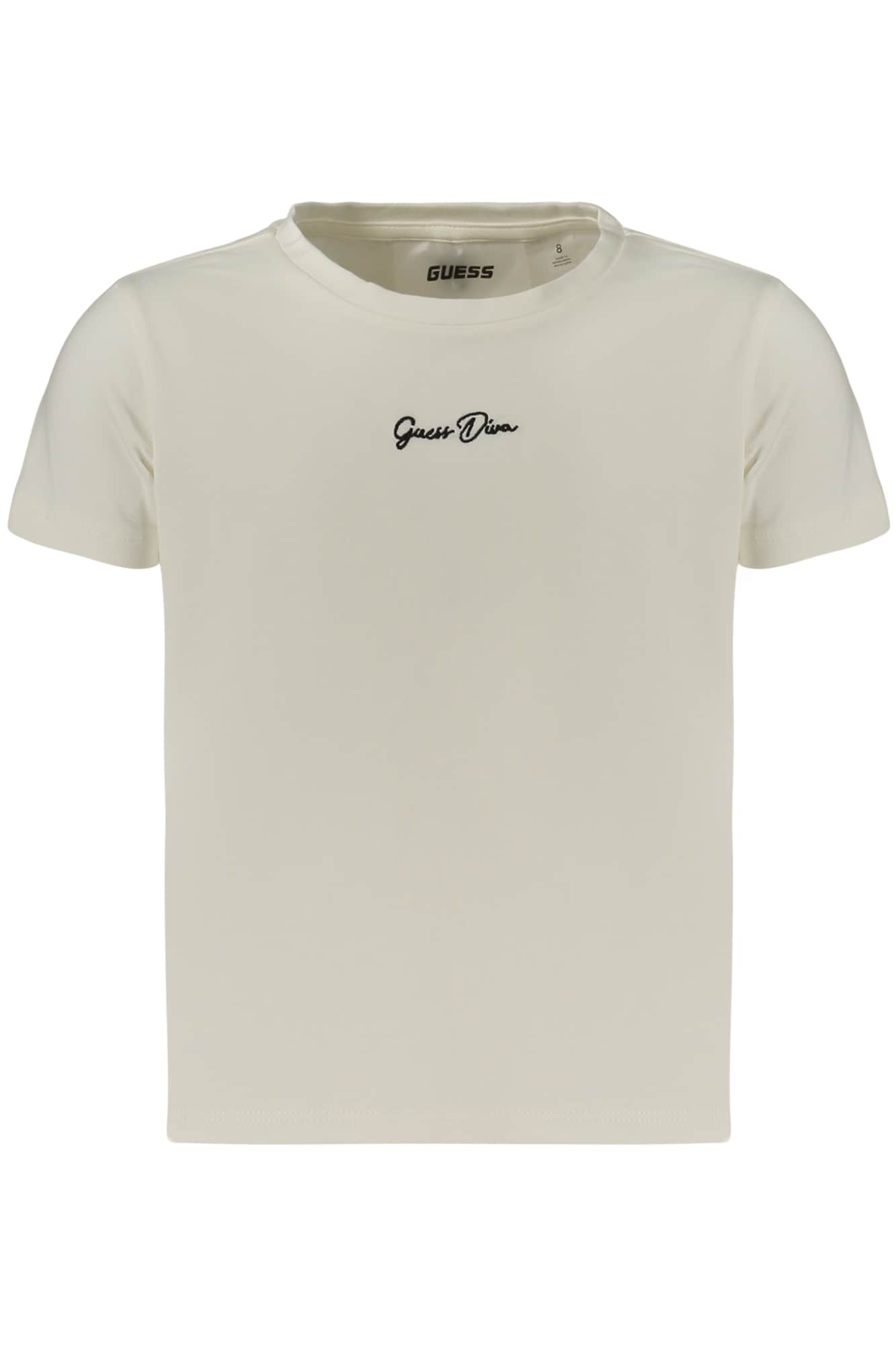 Guess vaqueros manga corta t-camisa para niñas, blanco
